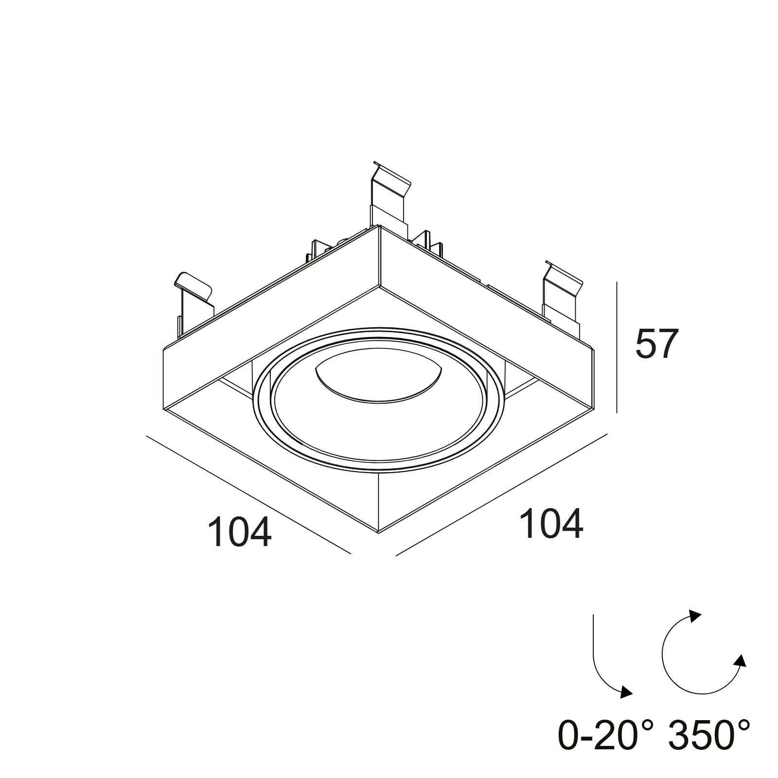 MINIGRID IN TRIMLESS 1 SOFT 93045 B-B черный Delta Light Встраиваемый потолочный светильник 2