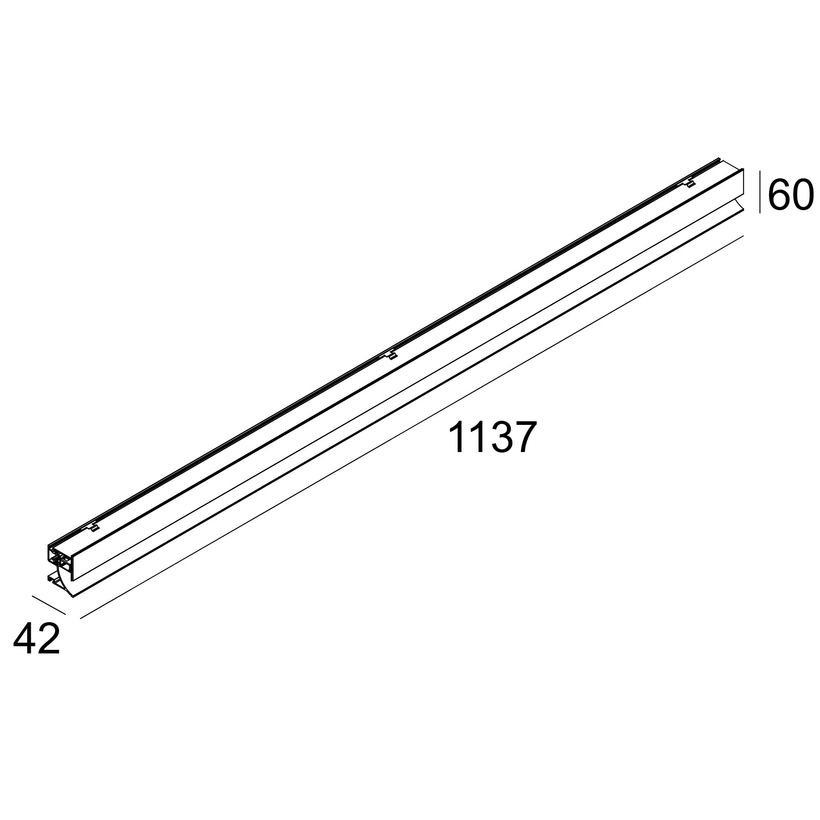 INLET TRIMLESS L113 927 B-W черный Delta Light встраиваемый в стену светильник 2