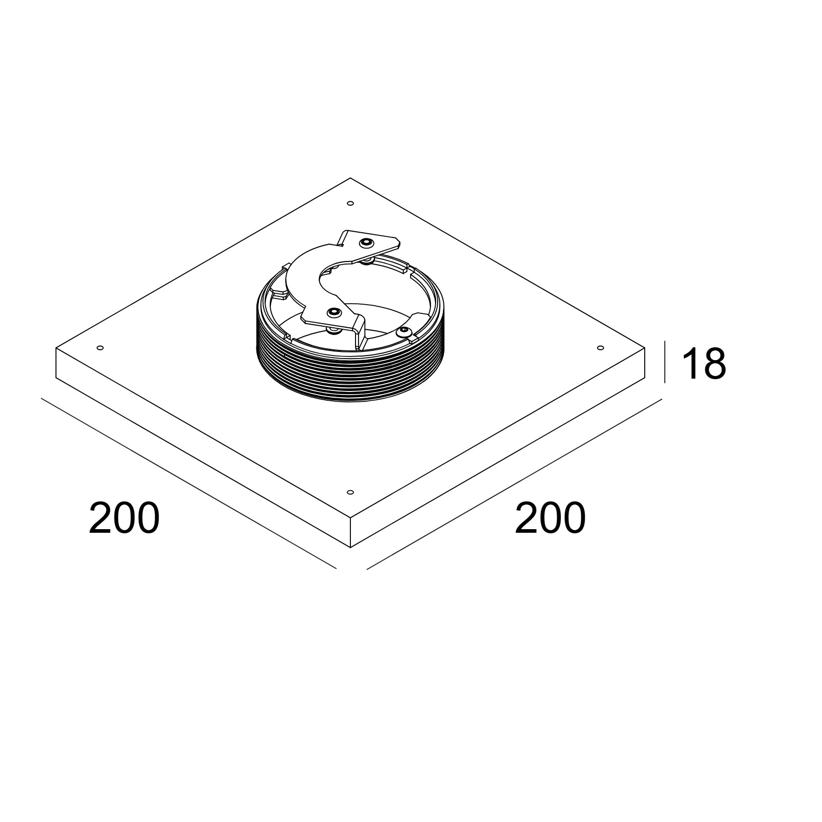 MOUNTING KIT SPY 39/52 TRIMLESS CSC Delta Light ICR