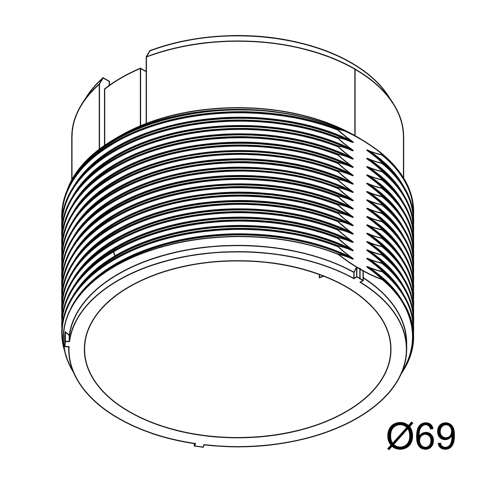 MOUNTING KIT R60 TRIMLESS WSC Delta Light ICR