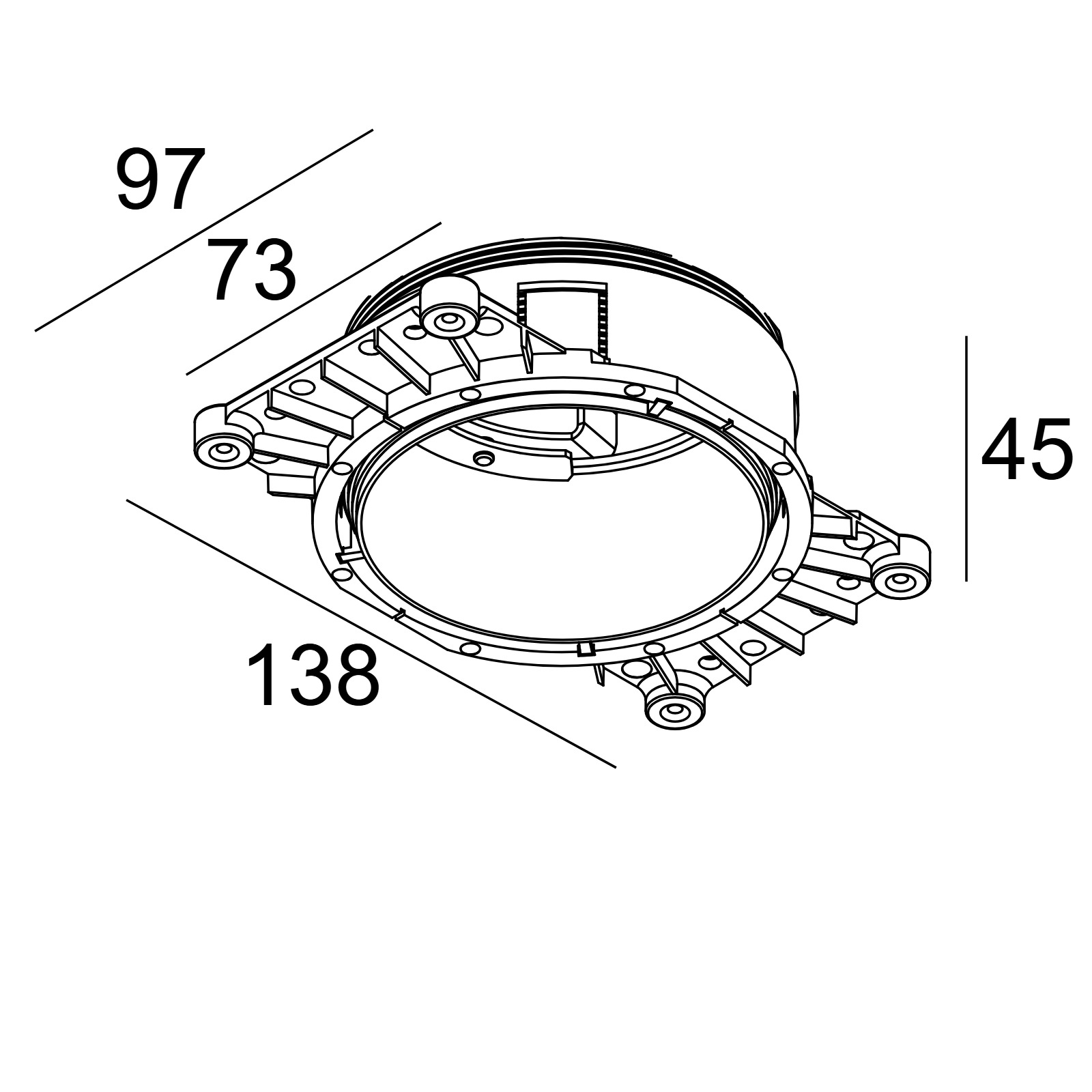 MOUNTING KIT SPY 39/52 TRIMLESS O.F.A. Delta Light монтажный комлект