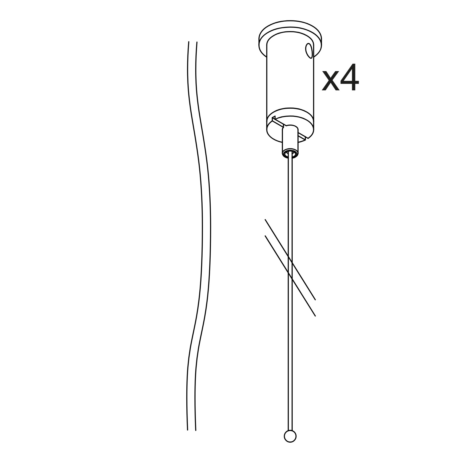 SUSPENSION SET 28 3x0,75 3m B черный Delta Light подвесной светильник