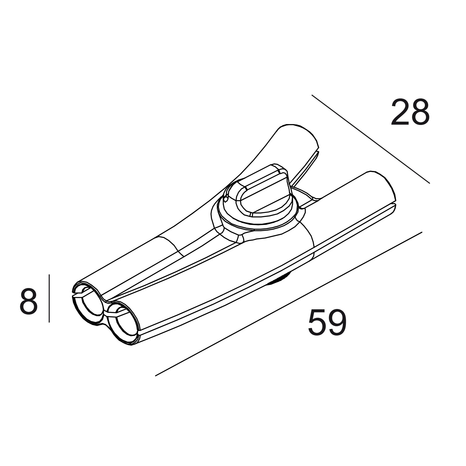 CABLE CLAMP B черный Delta Light ICP 2