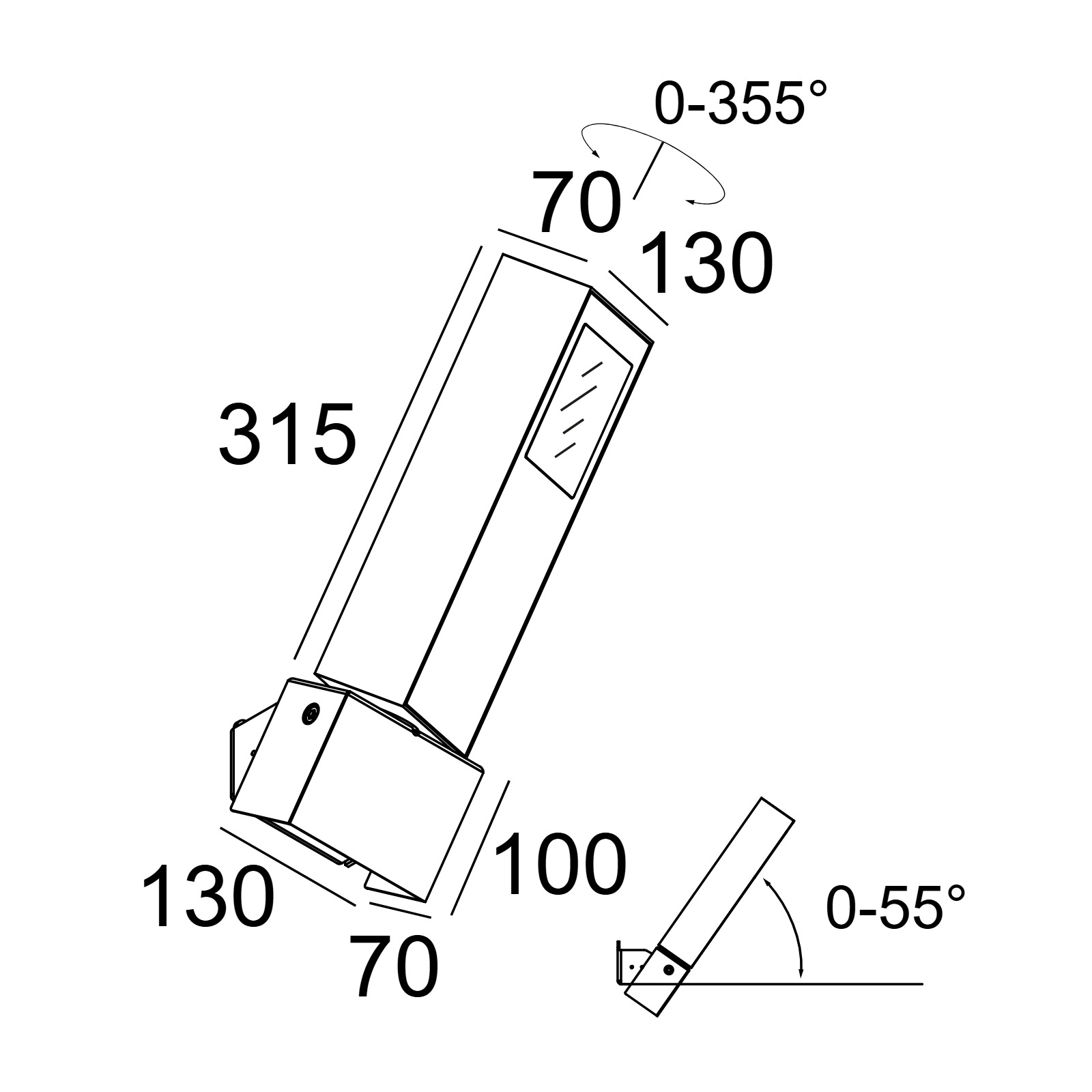 POLESANO W 830 STREET N-B Delta Light уличный настенный светильник 2