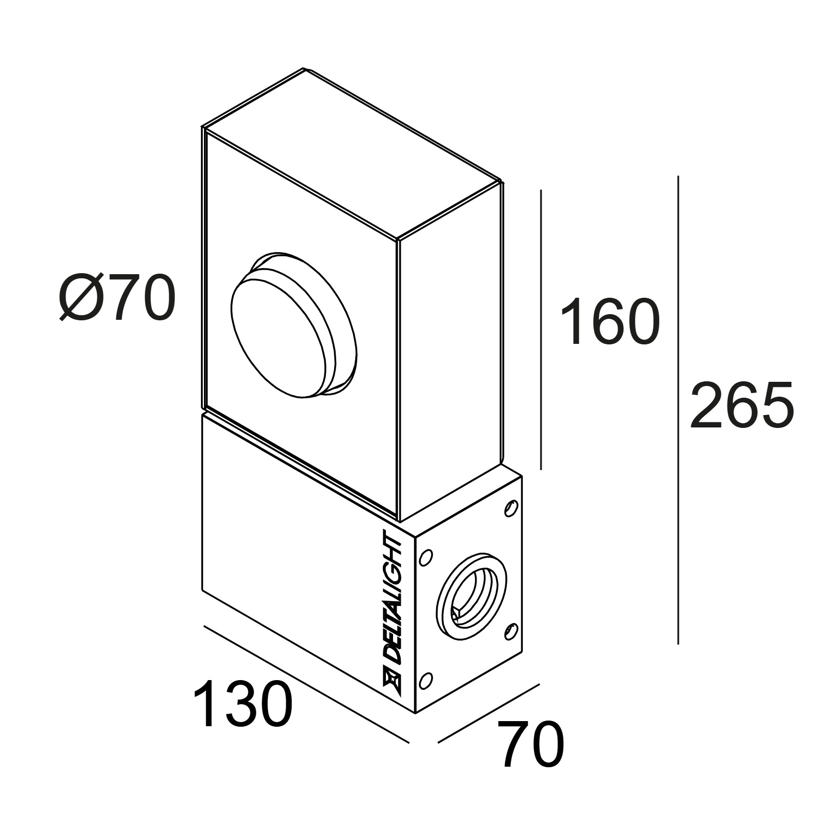 POLESANO CAMERA HEAD A-B алюм. серый Delta Light камера 2