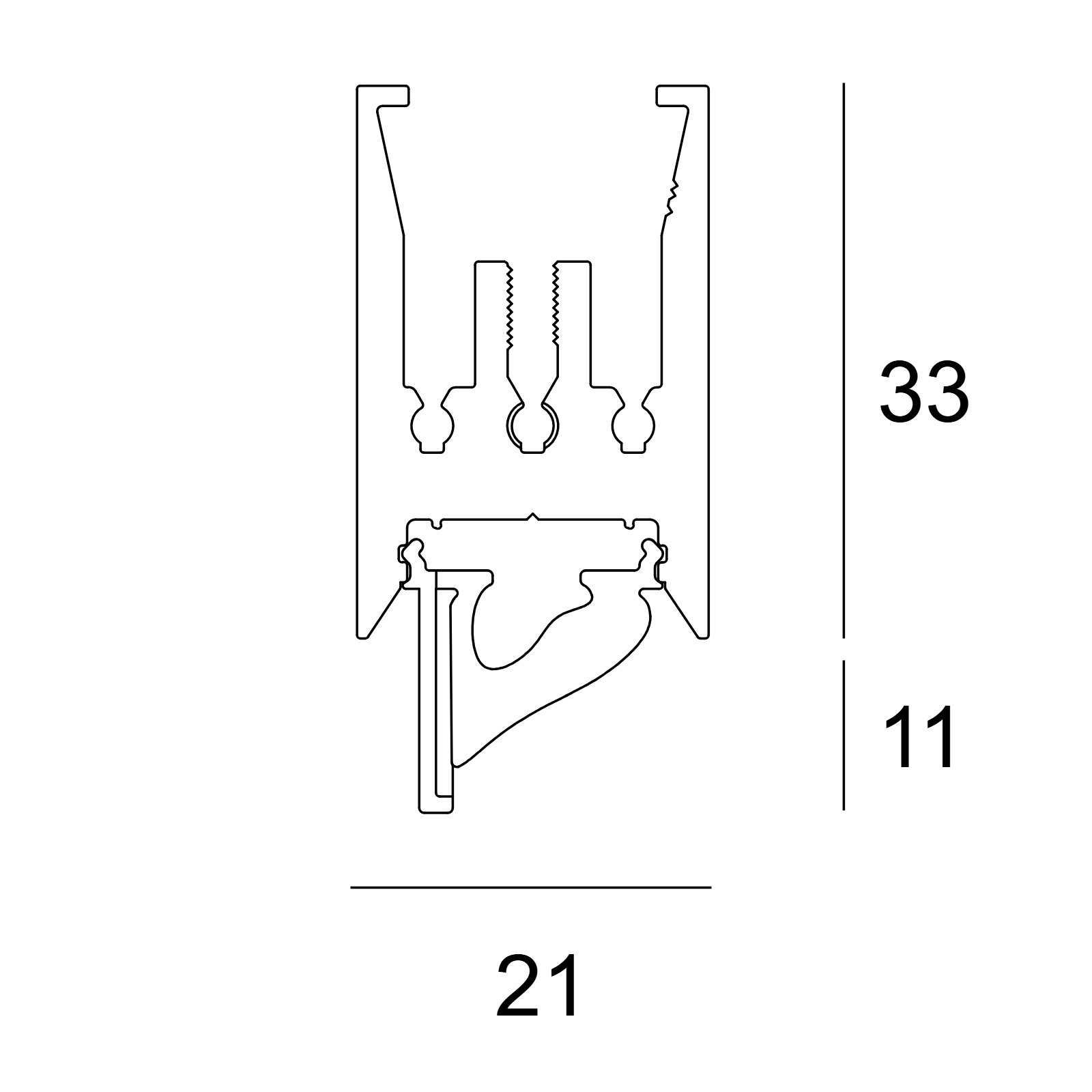 DTC-ON - PROFILE B черный Delta Light ILP 2