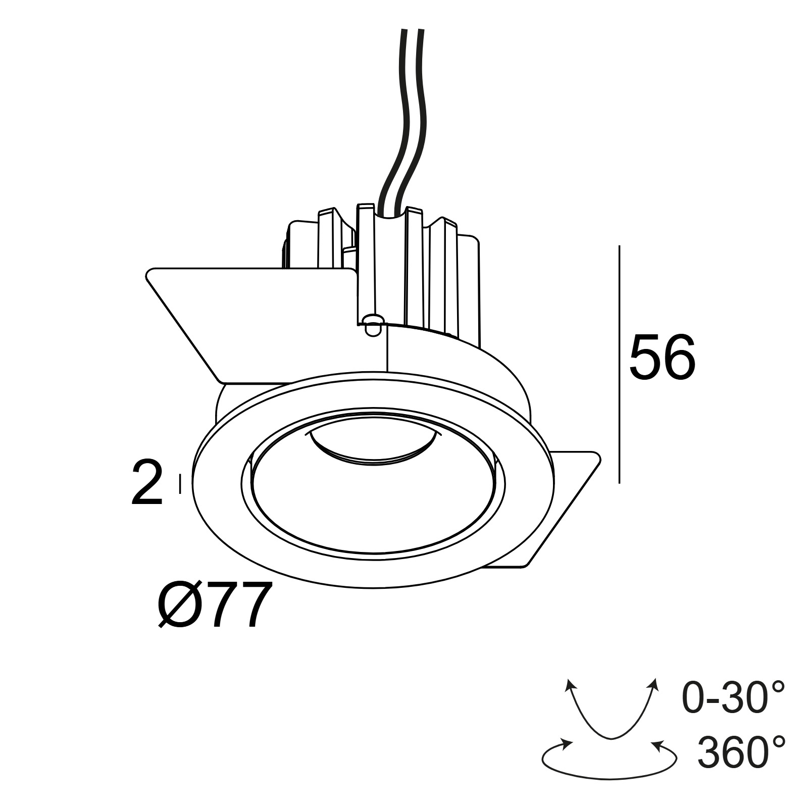 MINI REO II OK Delta Light встраиваемый в потолок светильник 2