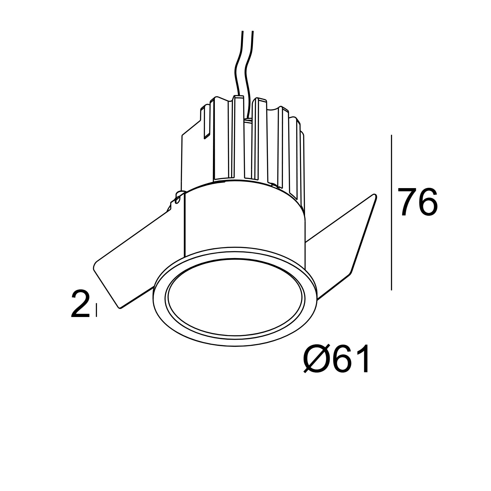 MINI DEEP RINGO II X 92737 B черный Delta Light встраиваемый в потолок светильник 2