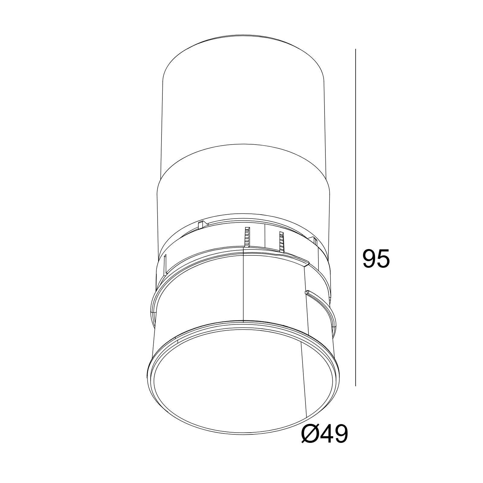 MINI DEEP RINGO II TRIMLESS 92737 B черный Delta Light Встраиваемый потолочный светильник 2