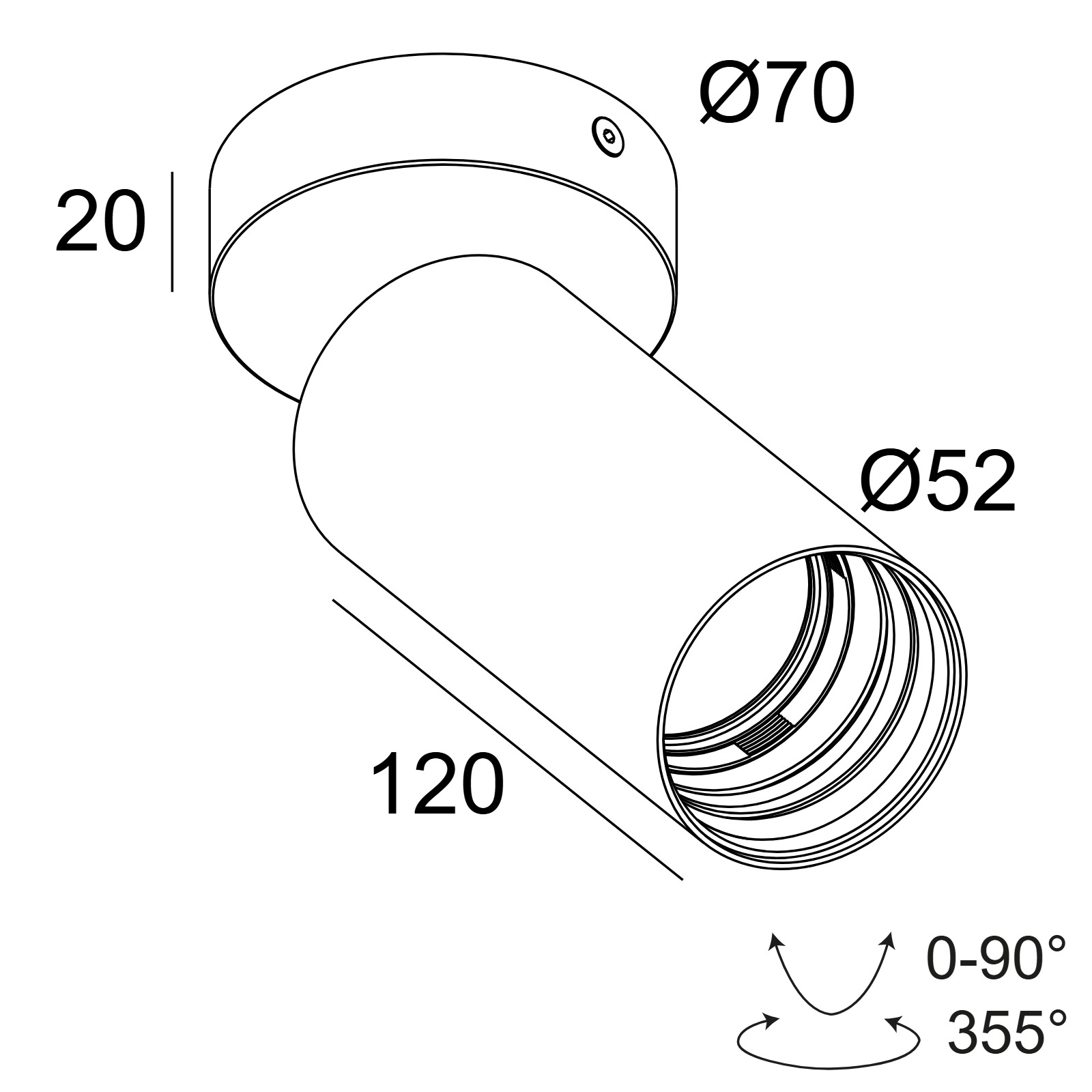 SPY 52 ON TW 96520 B черный Delta Light накладной потолочный светильник 2