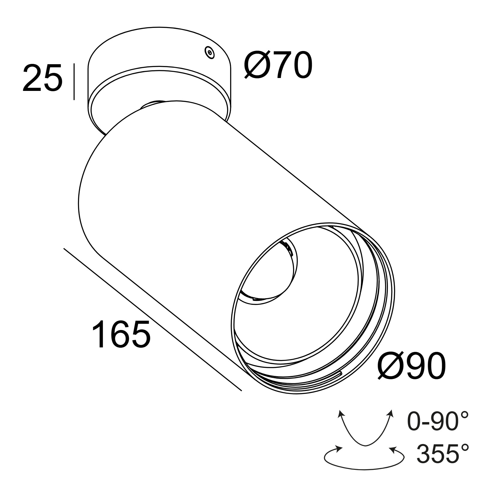 SPY 90 ON 92718 DIM1 W белый Delta Light накладной потолочный светильник 2