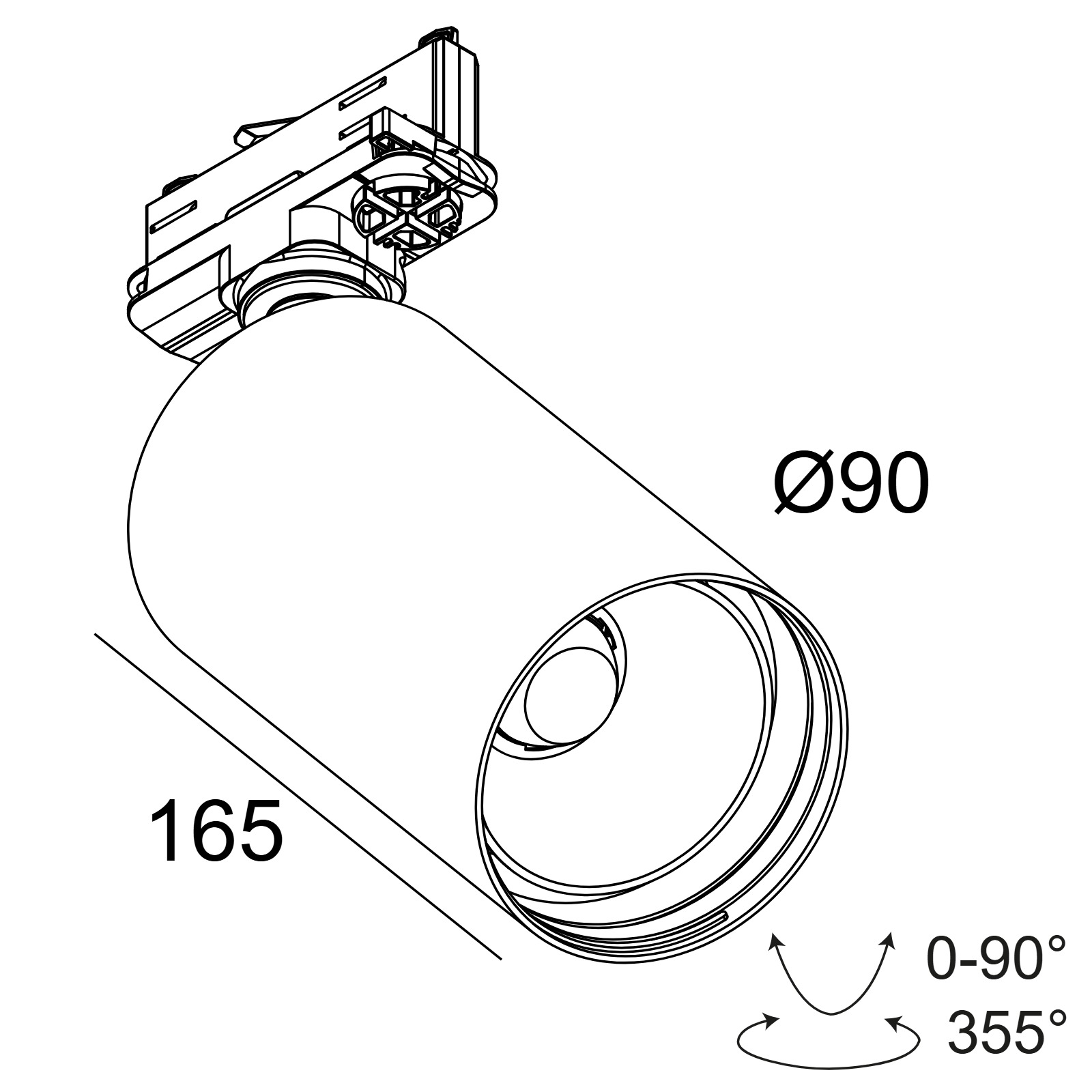 SPY 90 92718 ADM DIM1 B черный Delta Light трековый прожектор 2