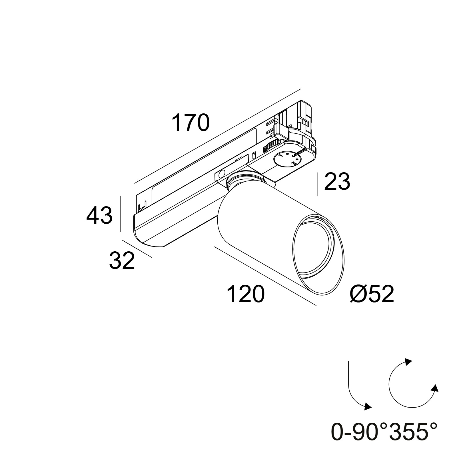 SPY 52 WALLWASH 927 ADM W белый Delta Light накладной потолочный светильник 2