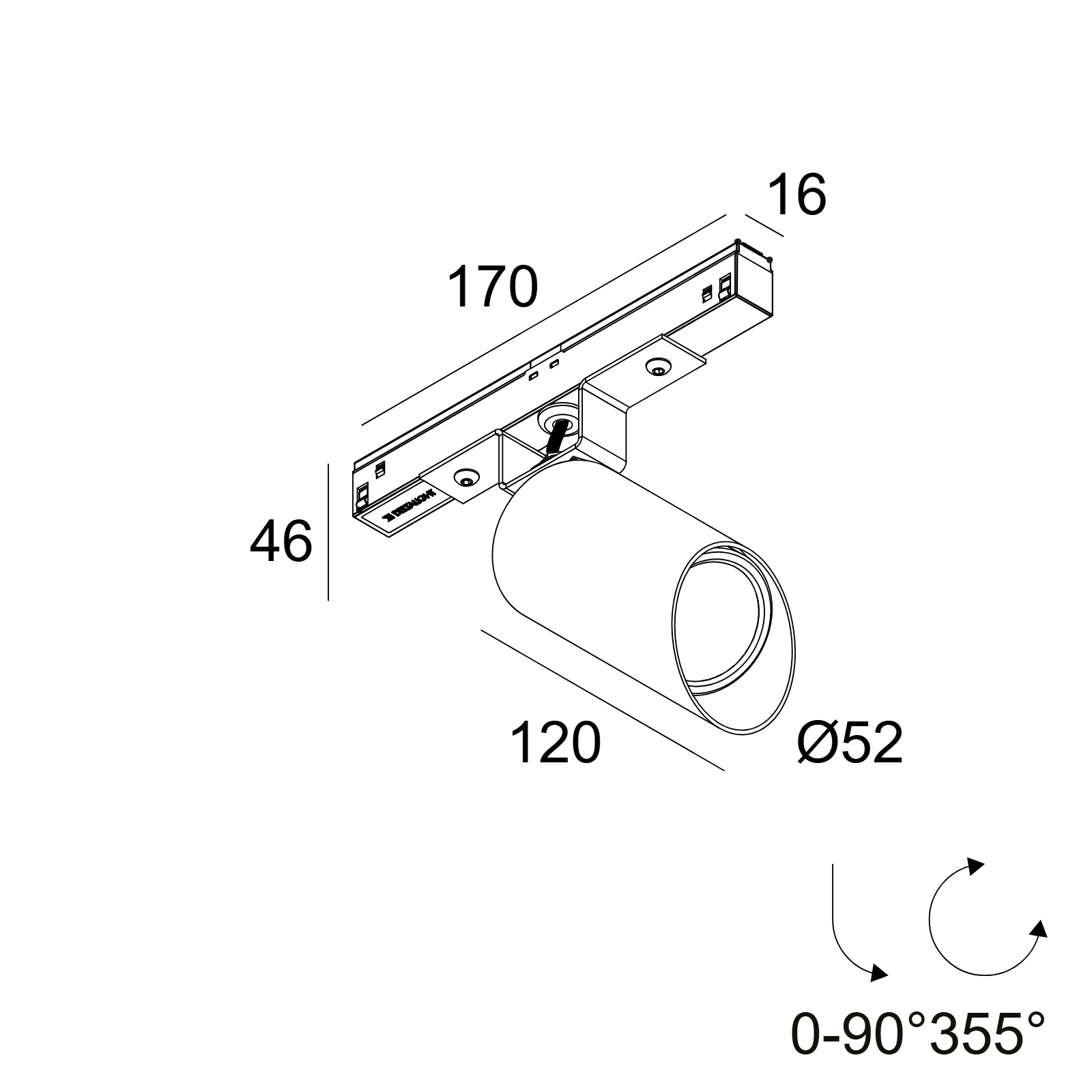 M20/M26H - SPY 52 WALLWASH 927 MDL FBR фламандская бронза Delta Light трековый светильник 2