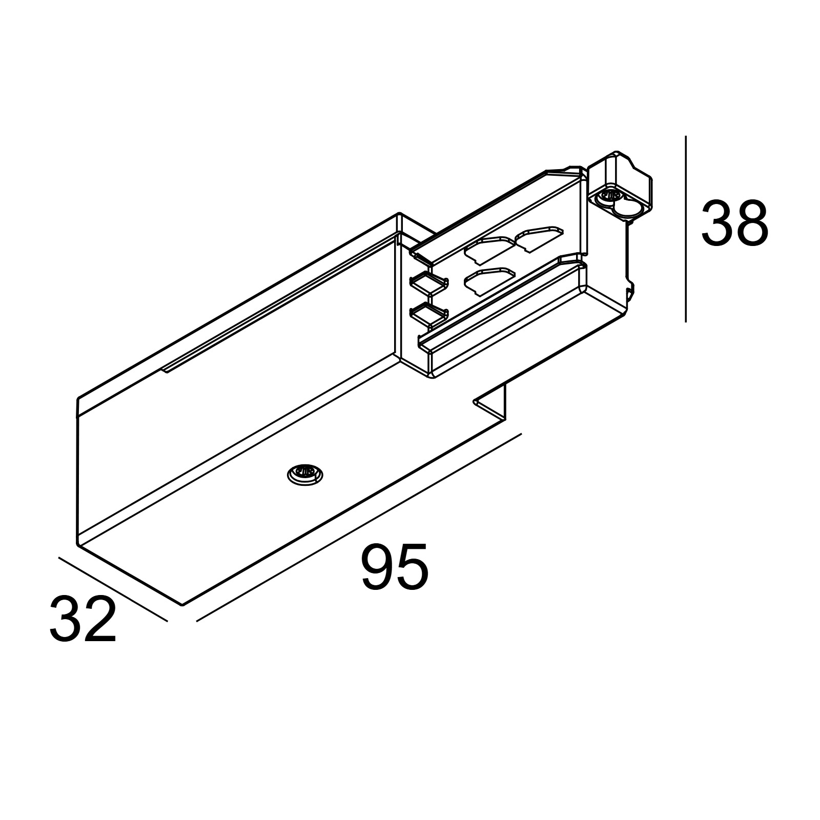Трековый светильник TRACK ACCESSORIES Delta Light TRACK 3F DIM END SUPPLY 11 B