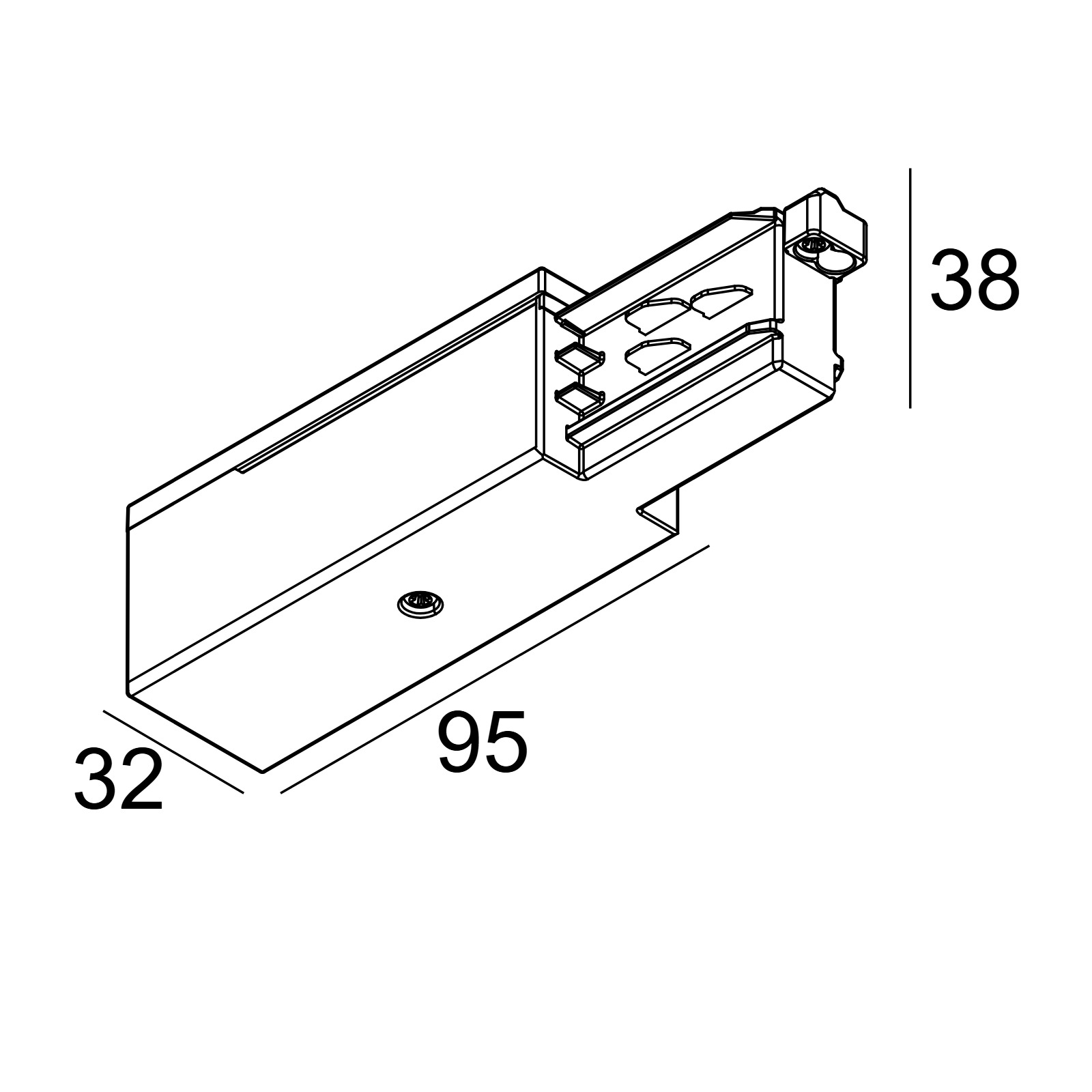Трековый светильник TRACK ACCESSORIES Delta Light TRACK 3F DIM END SUPPLY 12 B