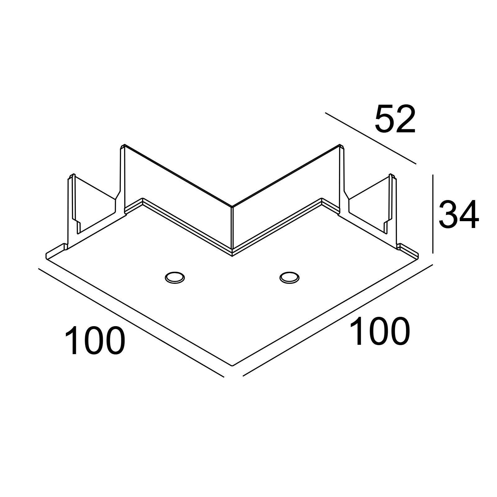 TRACK 3F DIM IN RECESSED COVER CORNER 90° B черный Delta Light IT