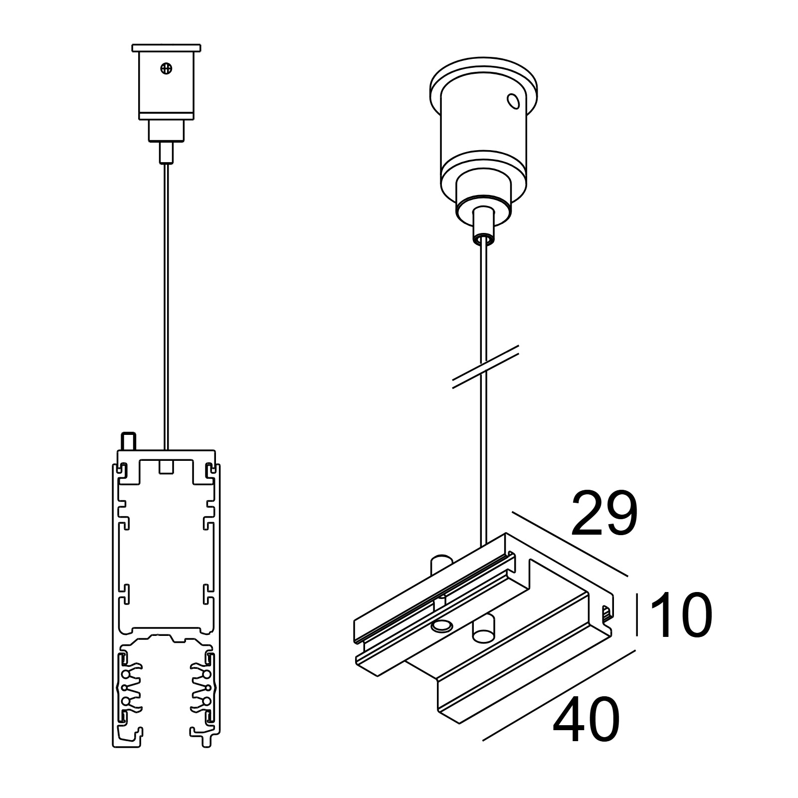 TRACK 3F DIM H SUSPENSION 3,0m Delta Light IT