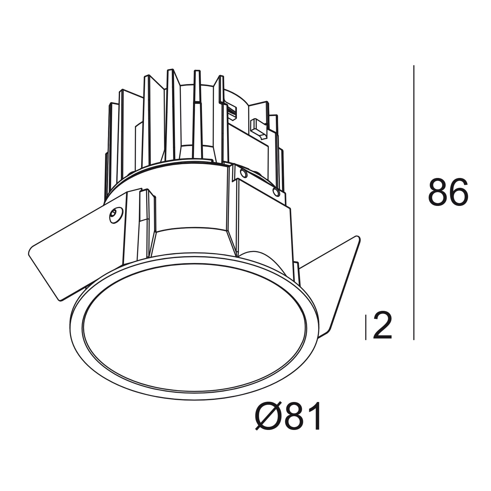 DEEP RINGO X 92733 B черный Delta Light встраиваемый в потолок светильник 2
