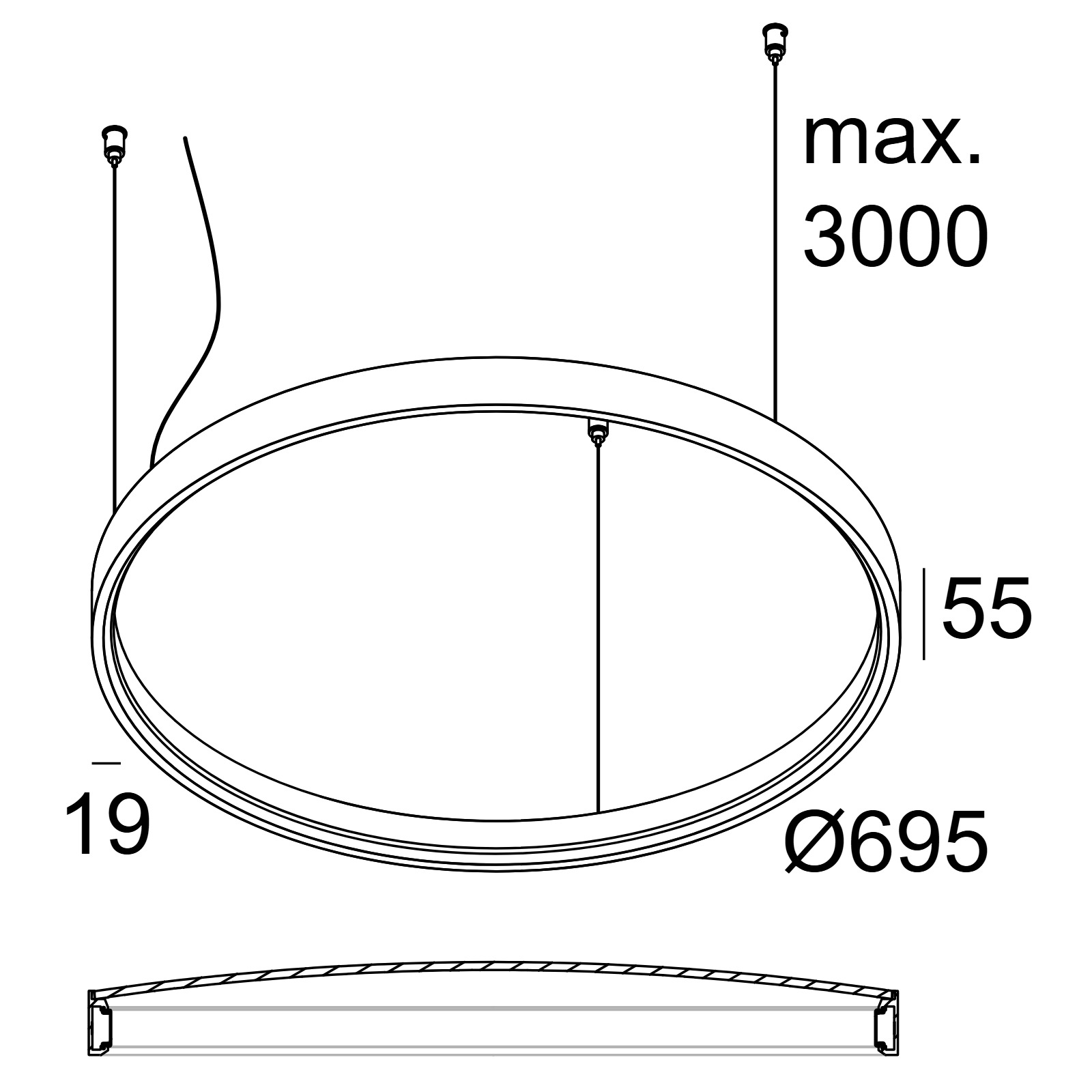 SUPERLOOP PLUS HC 120 SBL 930 B черный Delta Light подвесной светильник 11