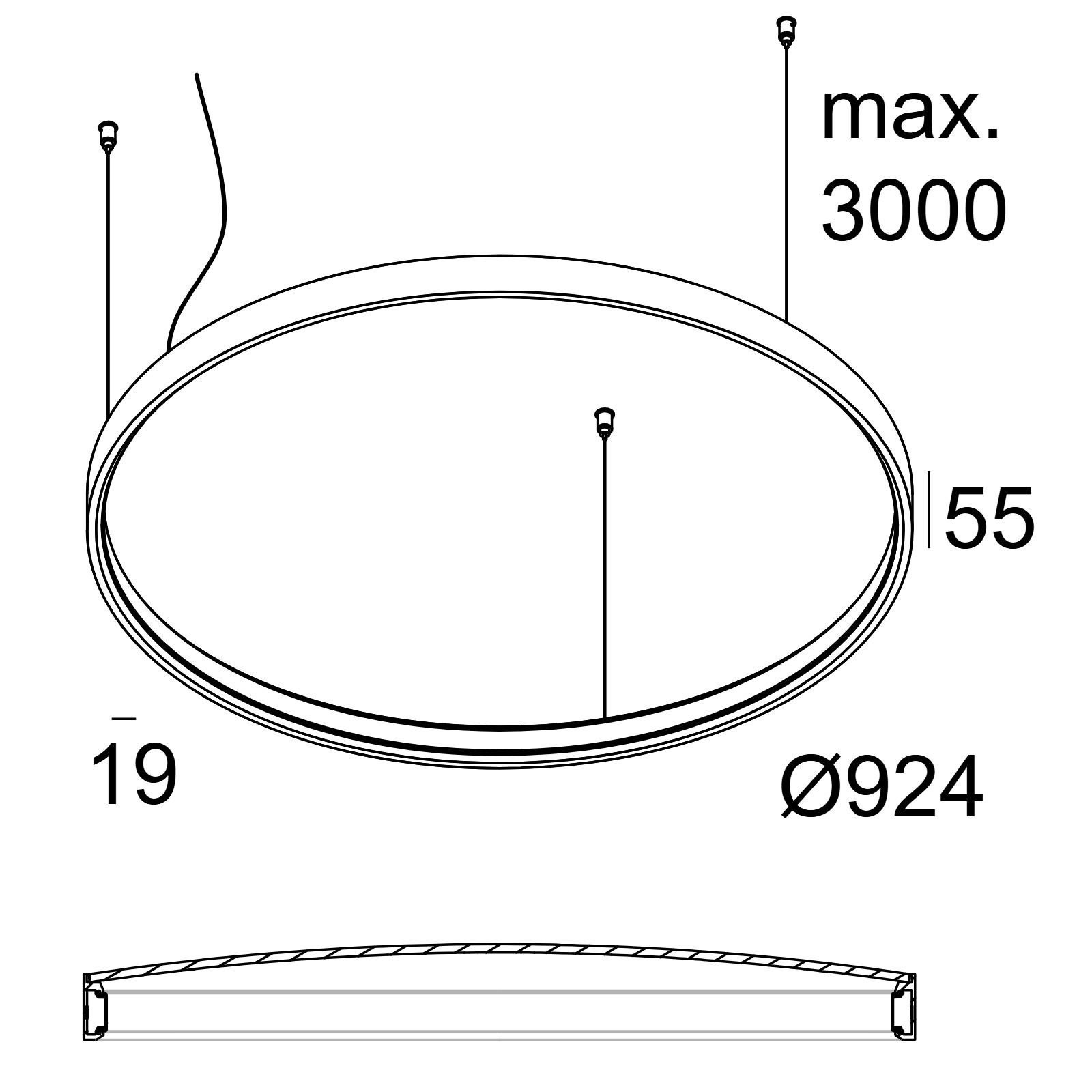SUPERLOOP PLUS HC 120 SBL 930 B черный Delta Light подвесной светильник 12