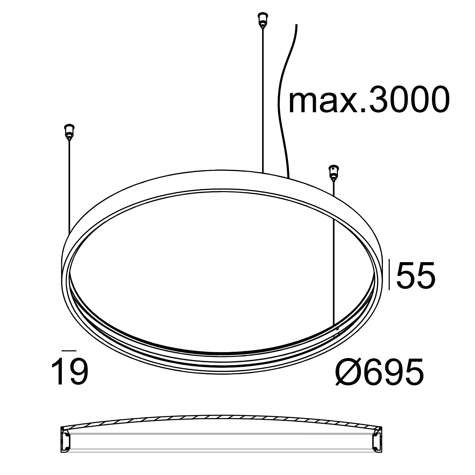 SUPERLOOP PLUS HC 70 Delta Light подвесной потолочный светильник 2