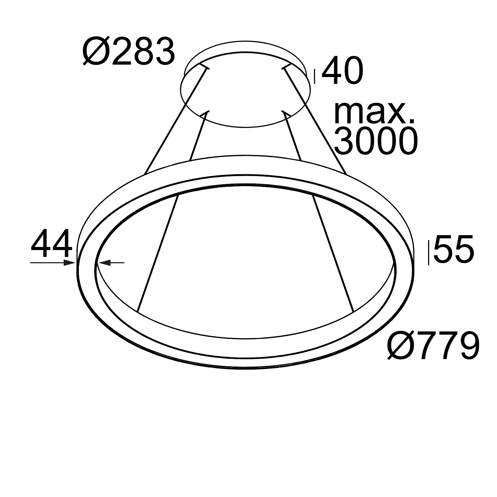SUPER-OH! SLIM 80 CS SBL DOWN 930 B черный Delta Light подвесной светильник 2