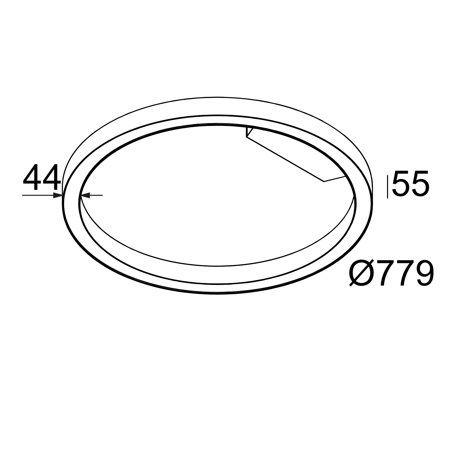 SUPER-OH! SLIM 80 SBL DOWN 930 B черный Delta Light накладной потолочный светильник 2