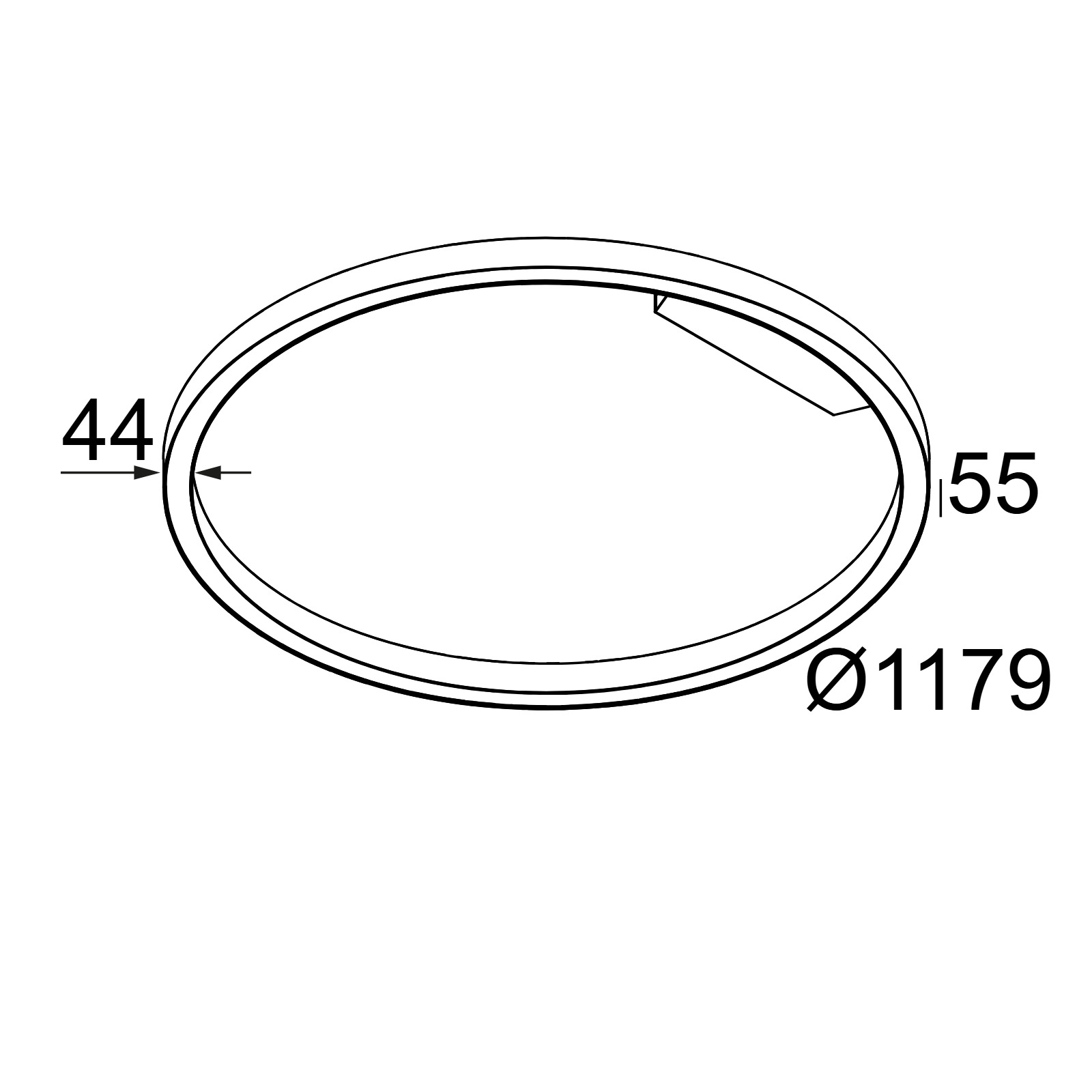 SUPER-OH! SLIM 120 SBL DOWN 930 B черный Delta Light накладной потолочный светильник 2