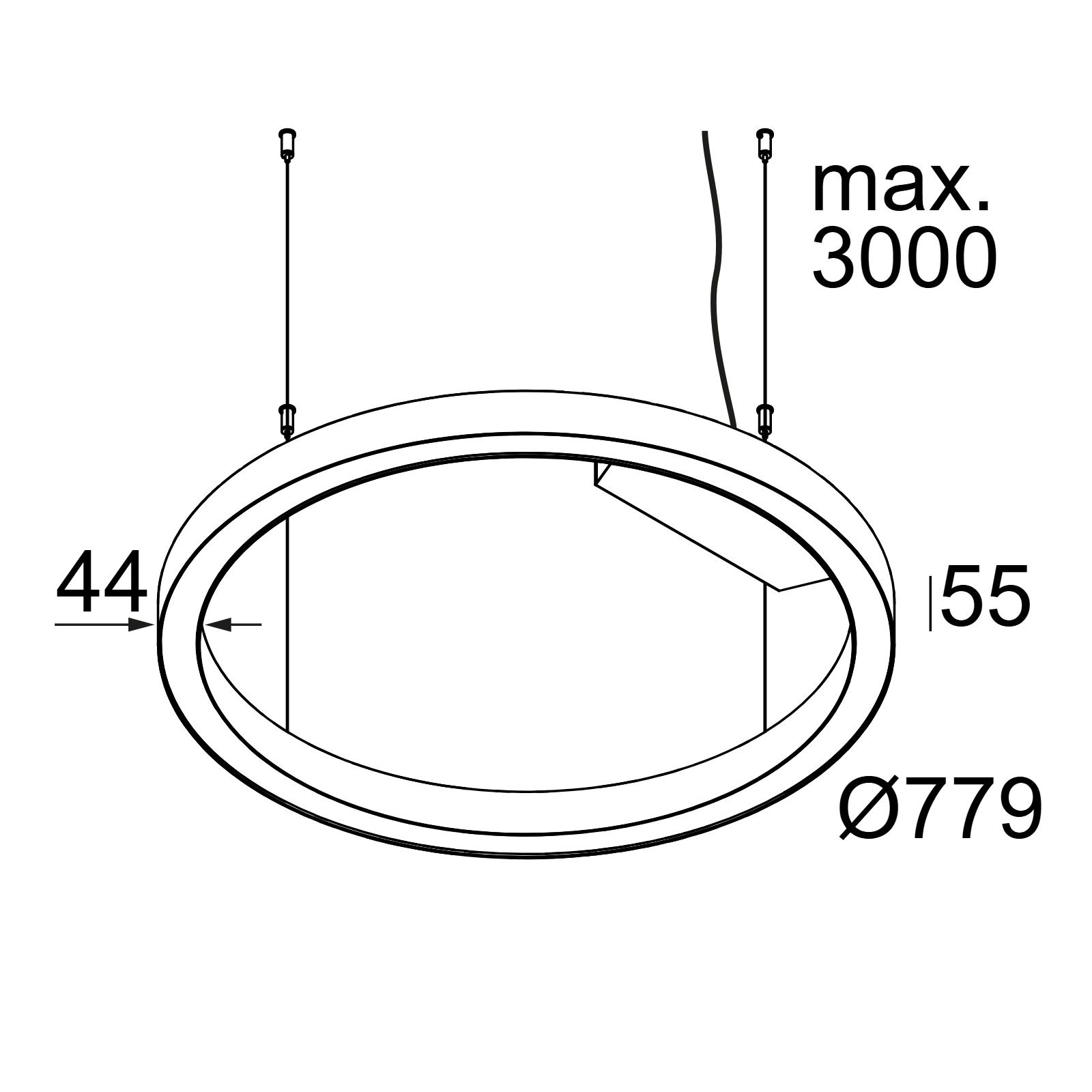 SUPER-OH! SLIM 120 C SBL DOWN-UP 930 B черный Delta Light подвесной светильник 8