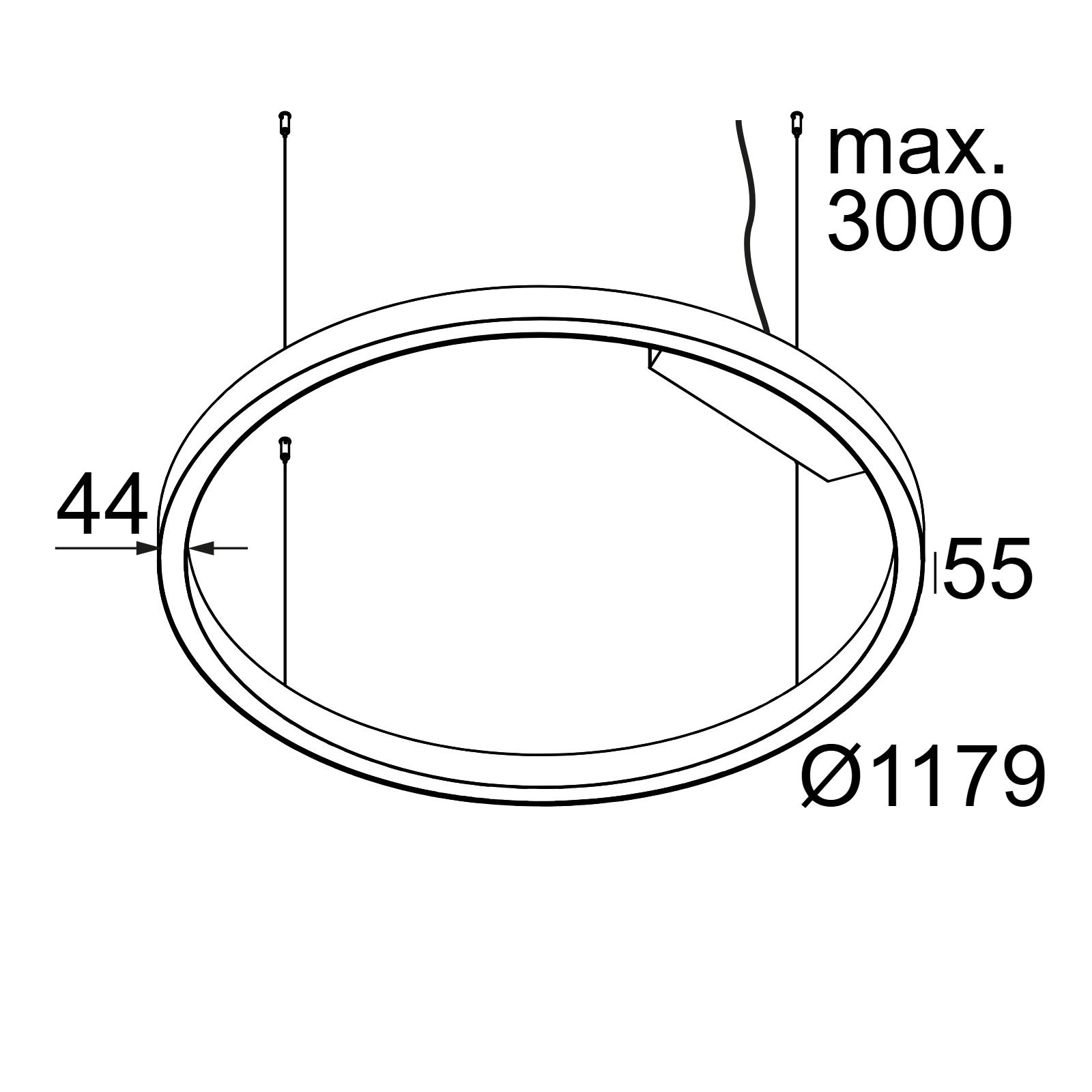 SUPER-OH! SLIM 120 C SBL DOWN-UP 930 B черный Delta Light подвесной светильник 2