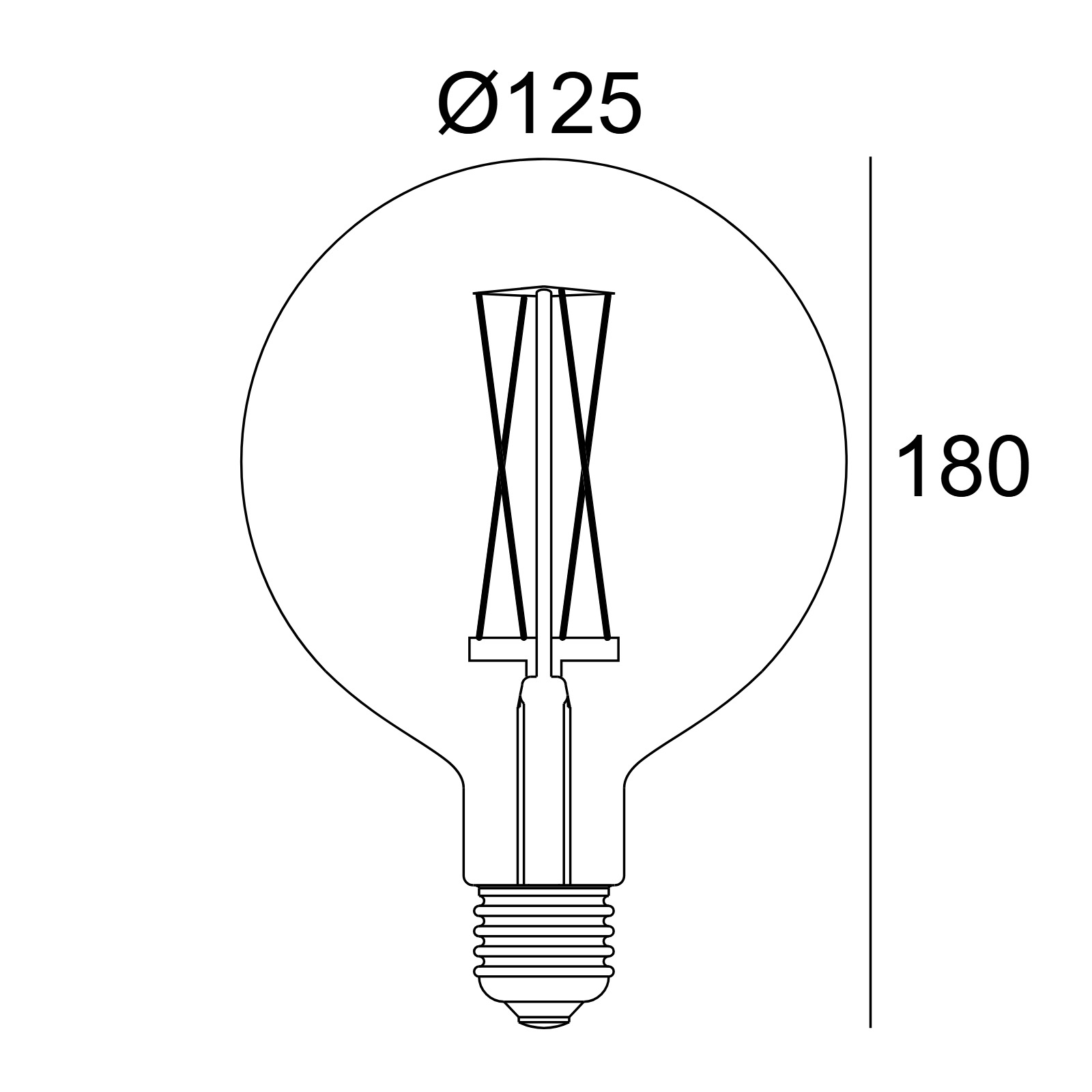 LED FILAMENT GL125 E27 6W 2200K - SMOKE Delta Light лампа 2