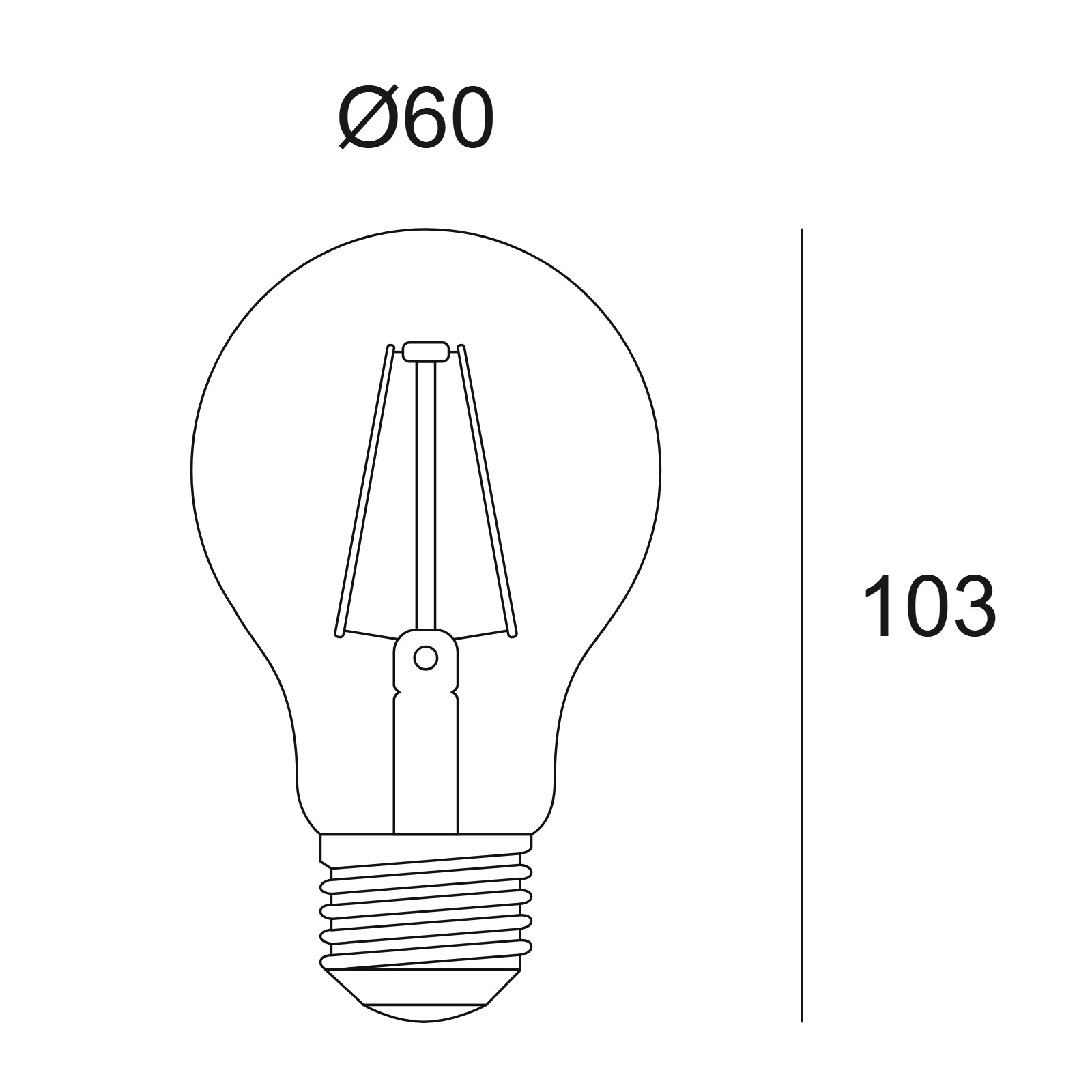 LED FILAMENT A60 E27 6W 2200K - MIST Delta Light LAG 2