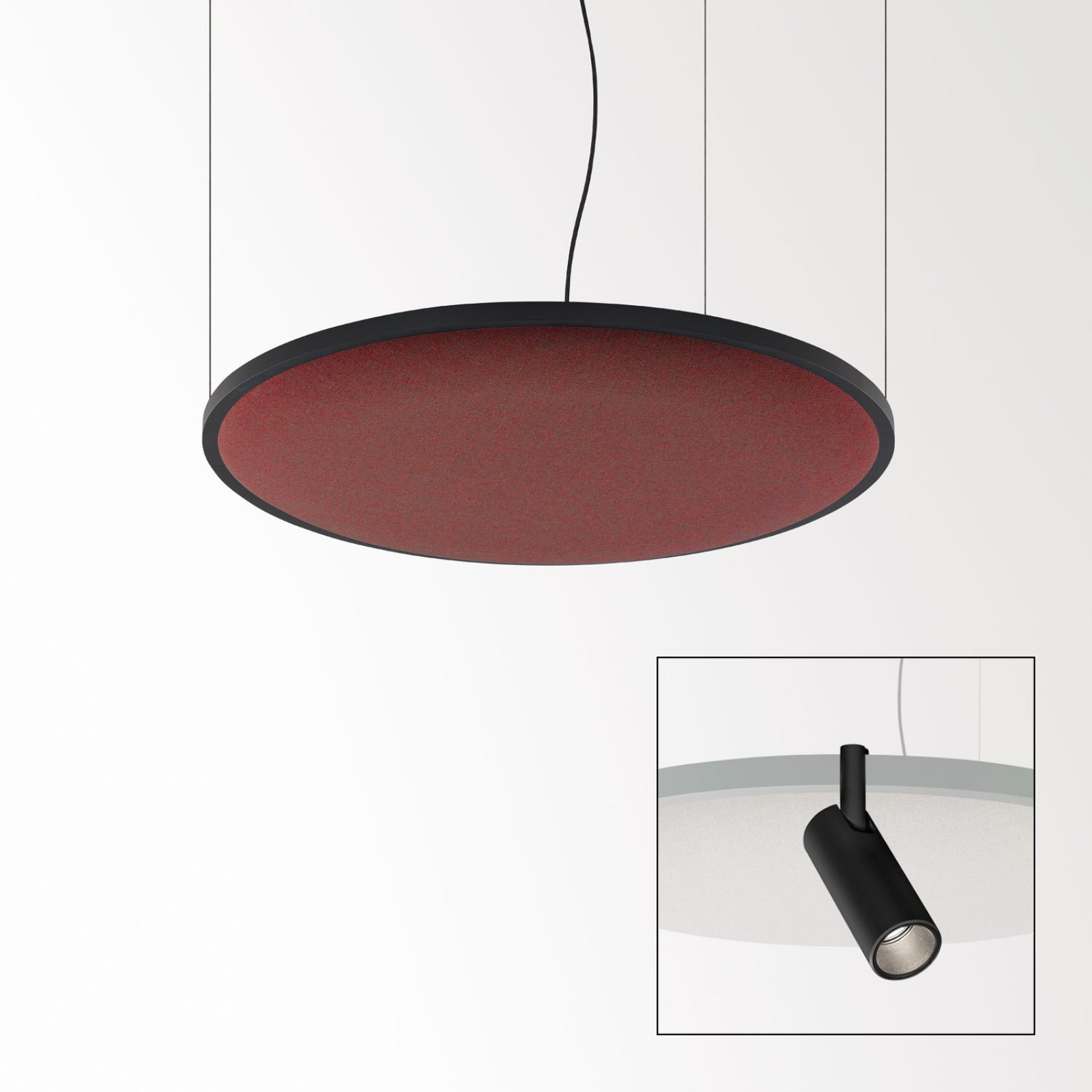 SOLI - SHHH PLUS 90/4 SCARLET DIM5 B черный Delta Light подвесной светильник