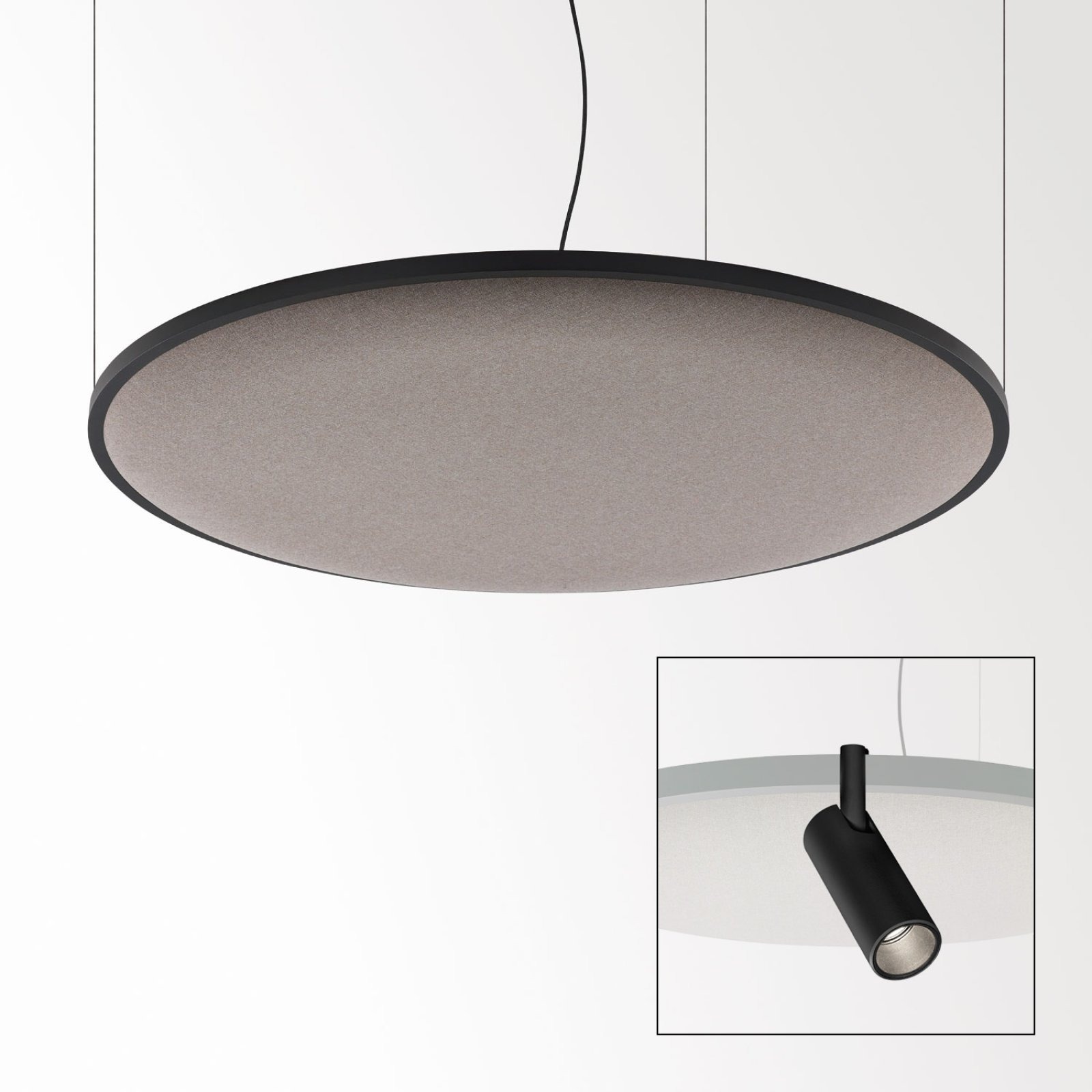 SOLI - SHHH PLUS 120/4 SAND DIM5 B черный Delta Light подвесной светильник