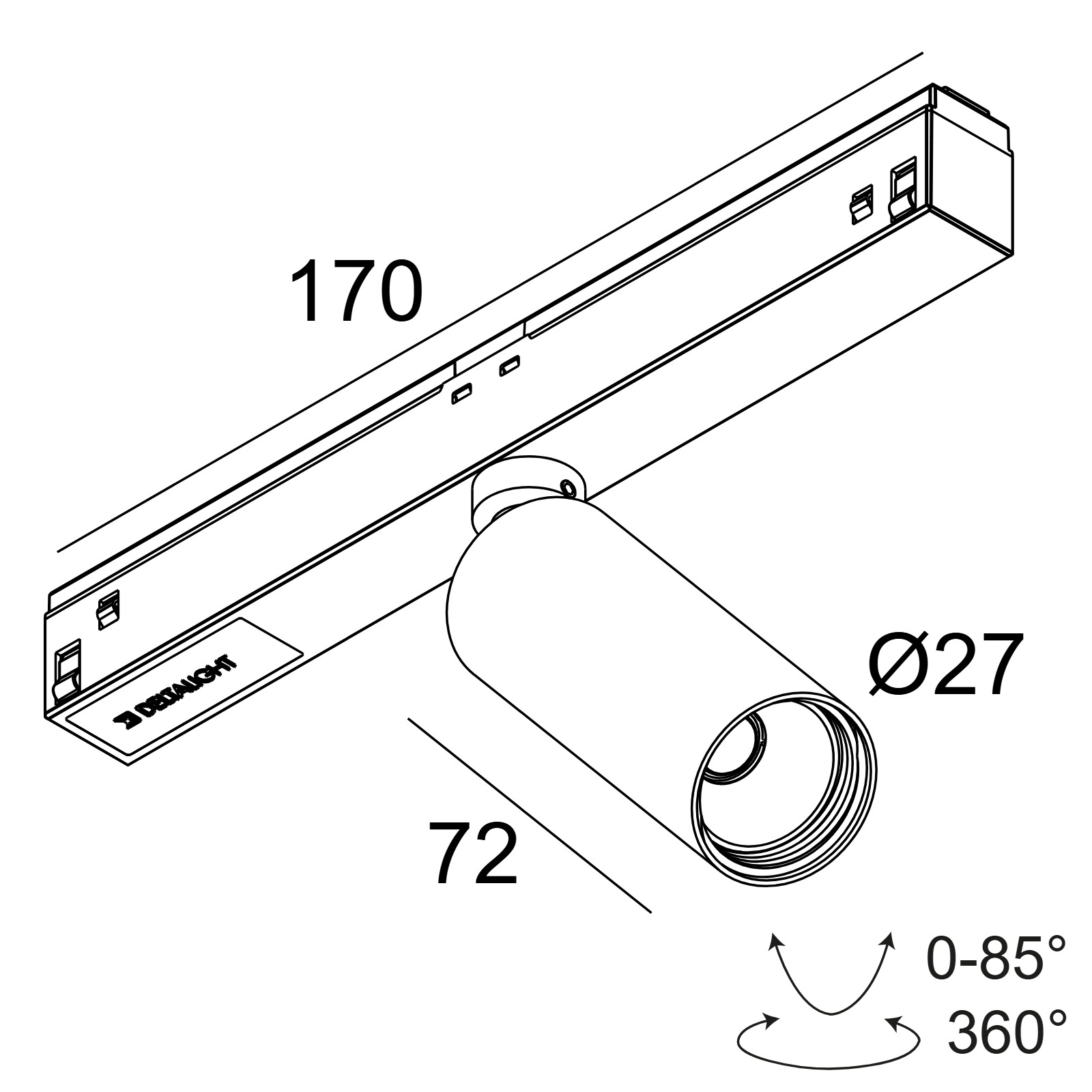 M26L - SPY 271 92730 DIM5 GC золото цветное Delta Light трековый светильник 2