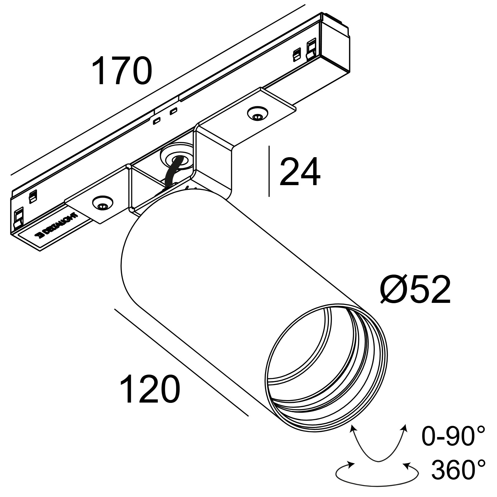 M20/M26H - SPY 52 SOFT 93020 MDL FBR фламандская бронза Delta Light трековый светильник 2