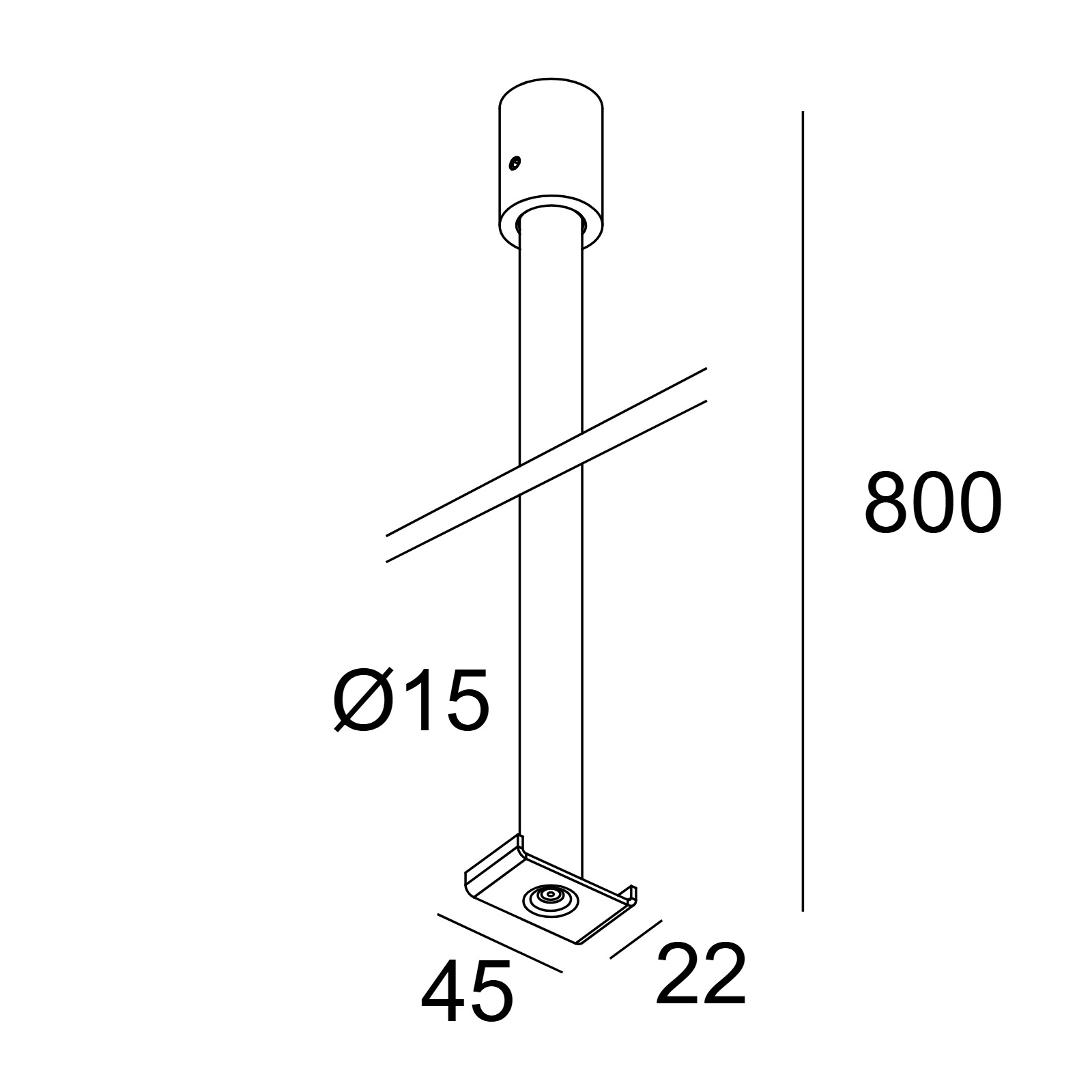 SLM - ROD SUSPENSION 0,8m W белый Delta Light IMP 2