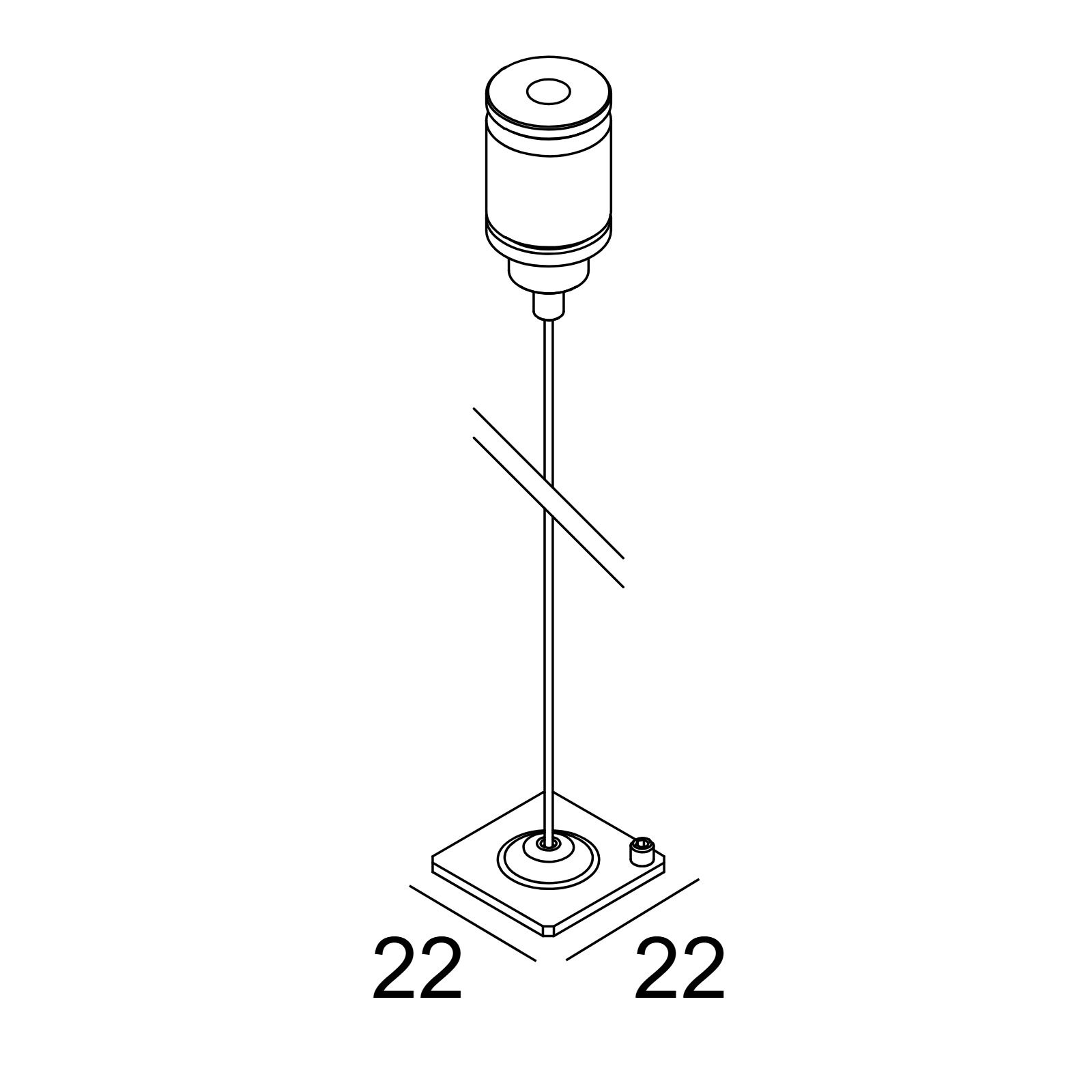 SLM - CABLE SUSPENSION SINGLE 1,6m Delta Light IMP