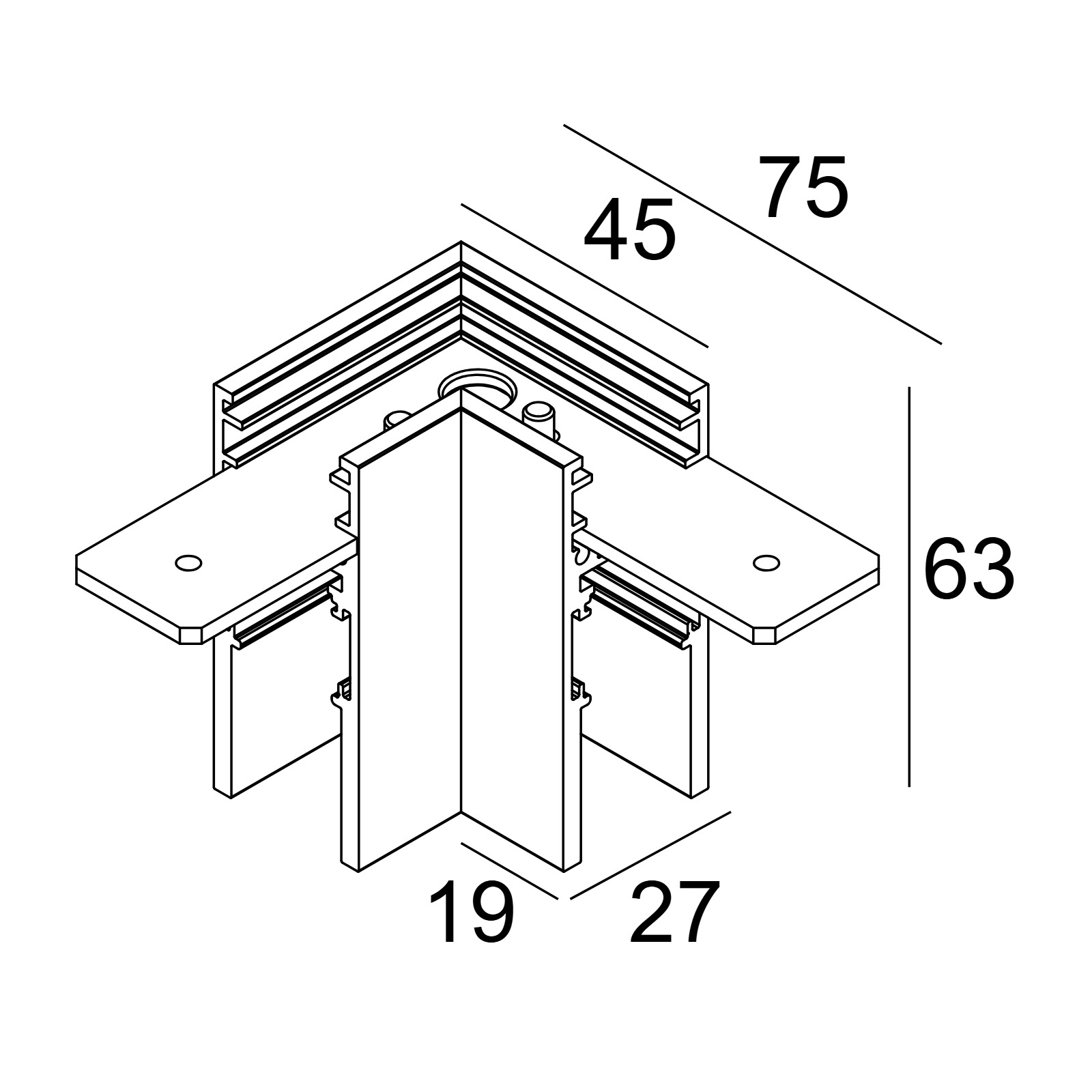 SLM26H - CORNER SET 90° B черный Delta Light IMP