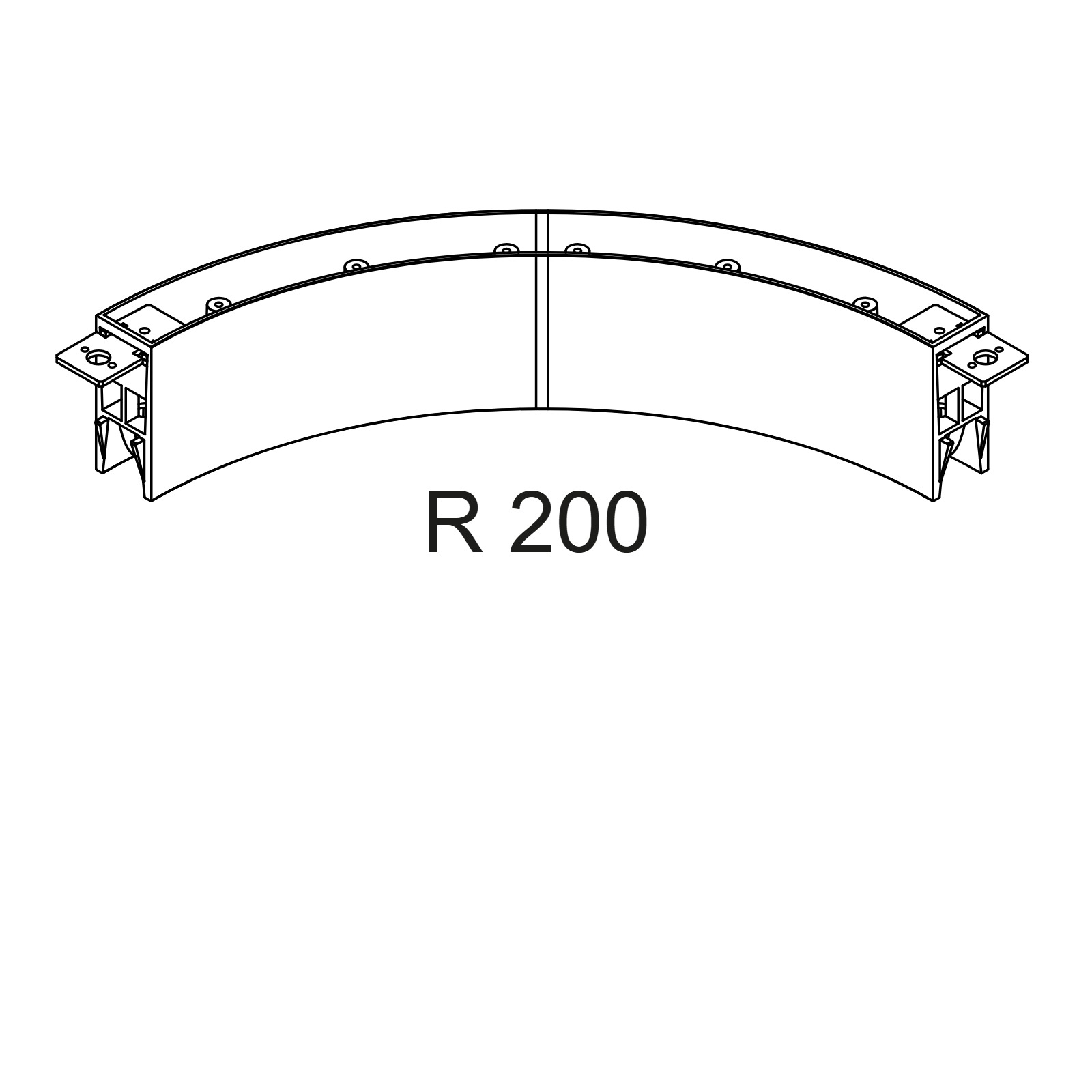 SLM26H - CORNER SET R 90° B черный Delta Light IMP