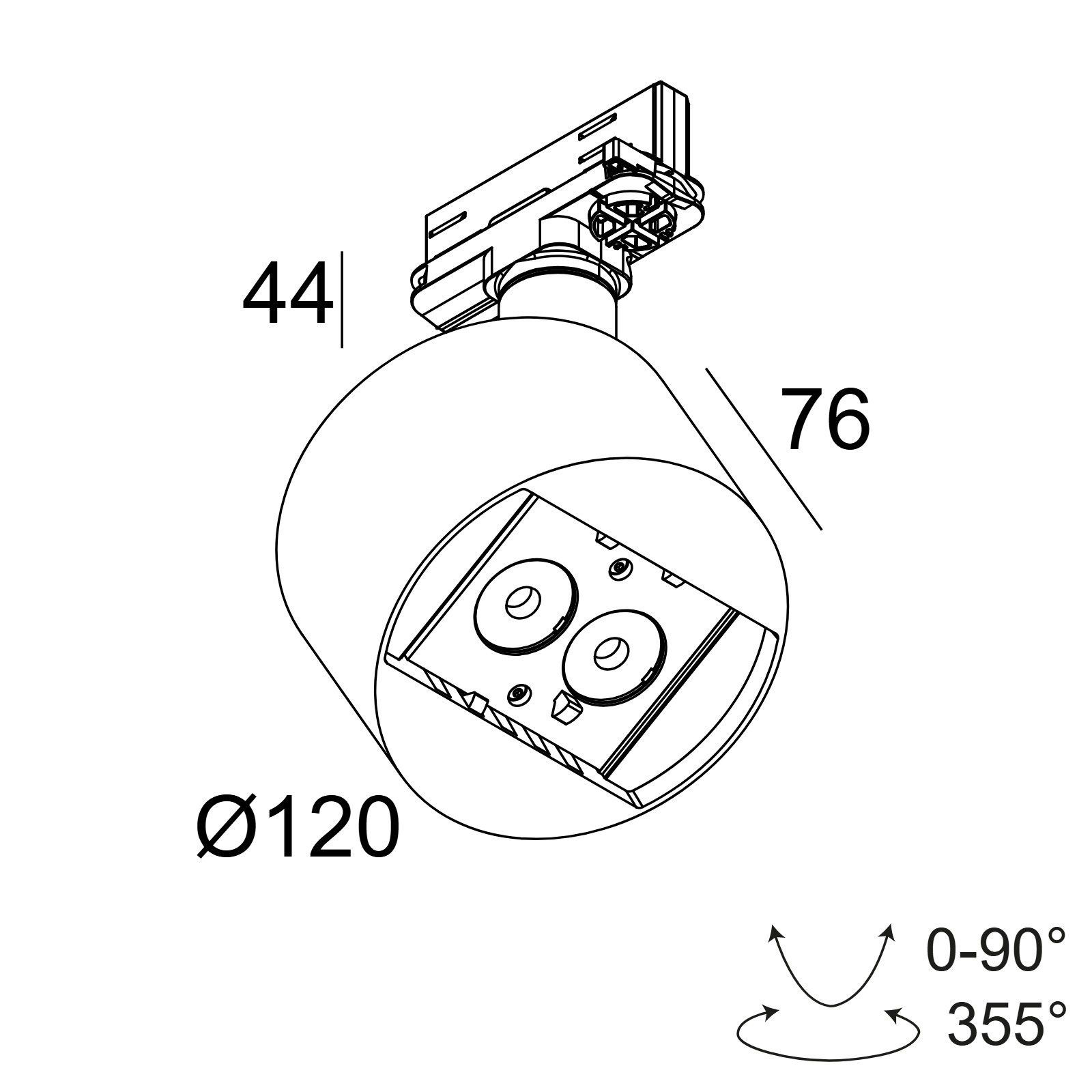FRAGMA S SUPERSPOT 9308 ADM B черный Delta Light трековый прожектор 2