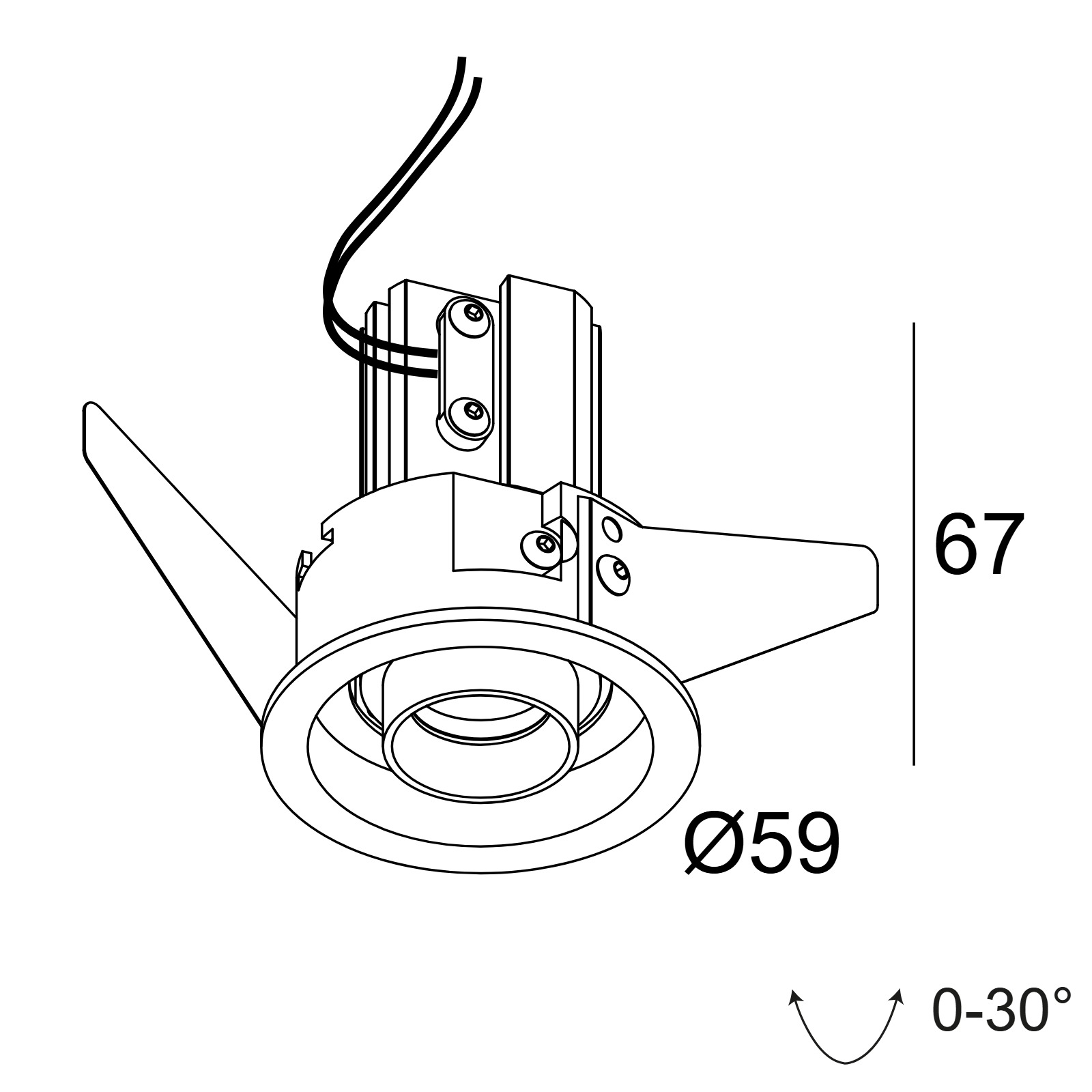 MICROSPY IN OK 92715 B черный Delta Light Встраиваемый потолочный светильник 2