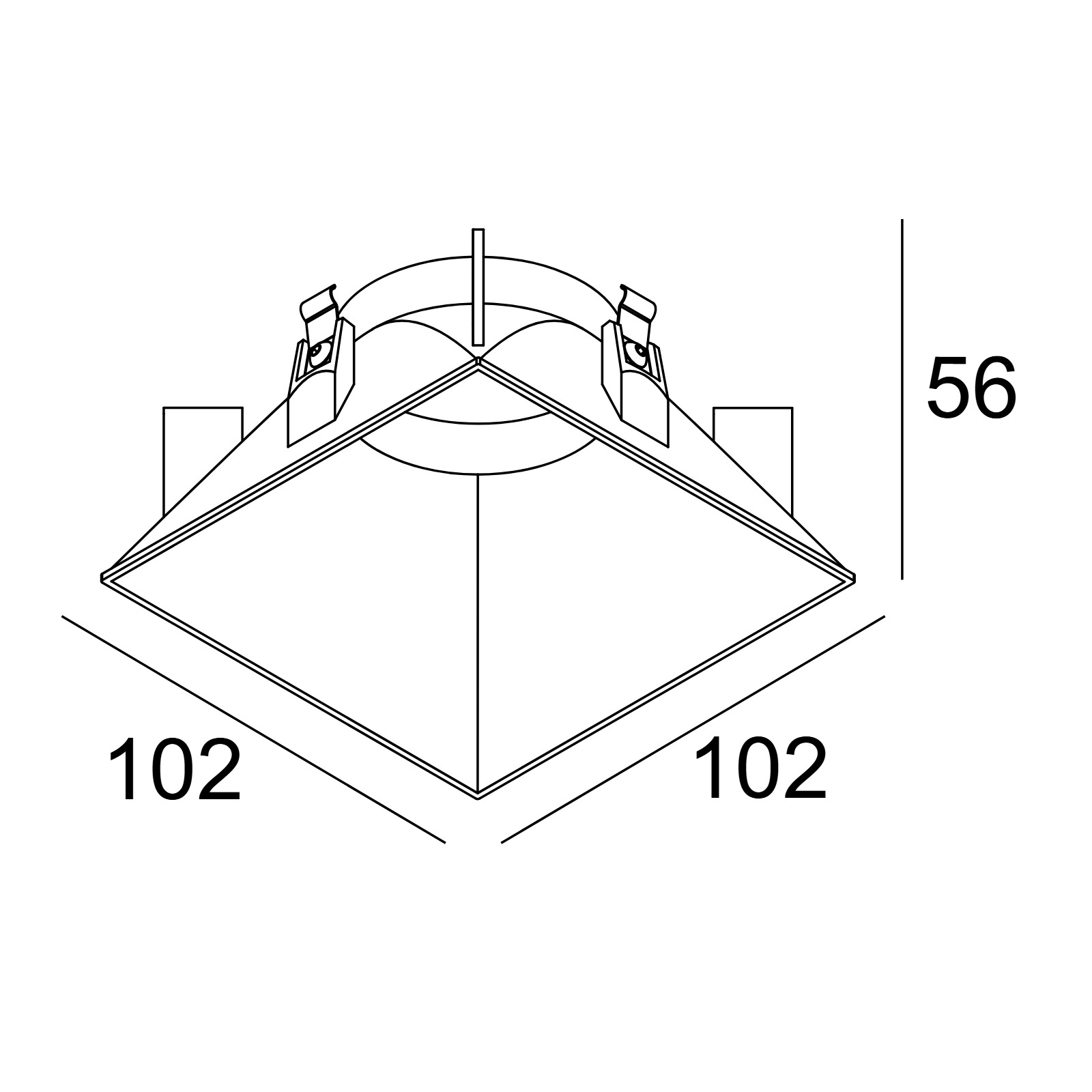 iMAX II TUBE SQUARE TRIMLESS B черный Delta Light аксессуар 2