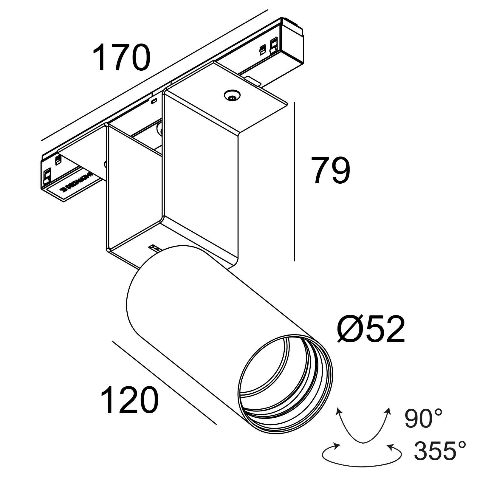 M52 - SPY 52 SOFT 93020 MDL FG фламандское золото Delta Light трековый светильник 2