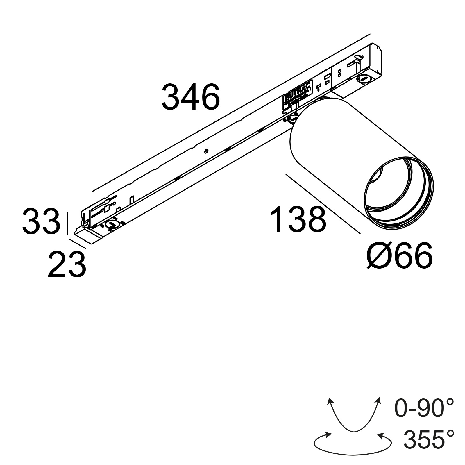 SPY 66 92718 ADM SLIM DIM5 W белый Delta Light трековый прожектор 2