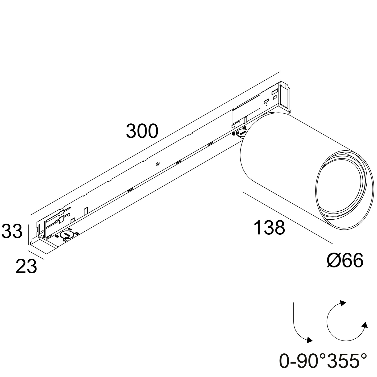 SPY 66 WALLWASH 927 ADM SLIM B черный Delta Light трековый прожектор 2