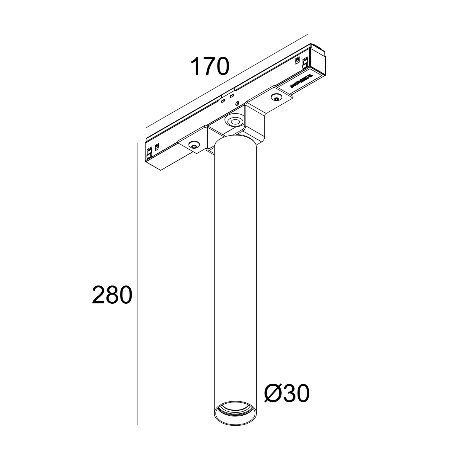 M20/M26H - NEEDLE 92713 MDL BBR черная бронза Delta Light трековый светильник 2