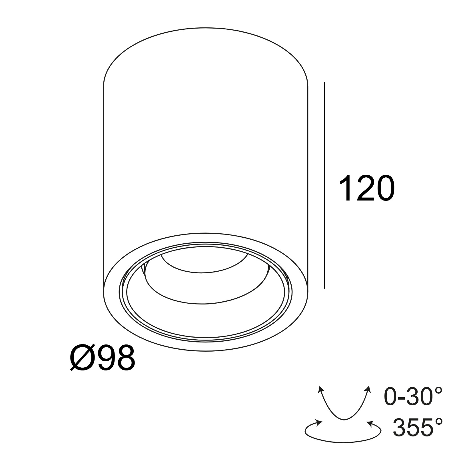 BOXY R OK 92733 DIM8 B-B черный Delta Light накладной потолочный светильник 2