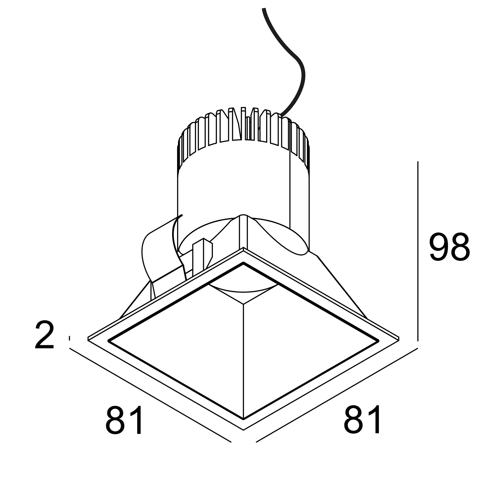 PARTOU S IP 92737 B черный Delta Light встраиваемый точечный светильник 2